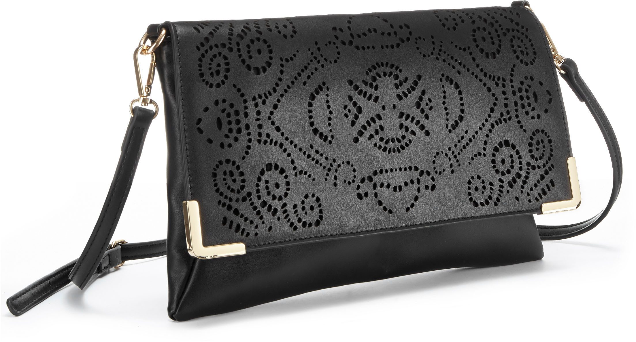 Vivance Umhängetasche Clutch, Abendtasche, Minibag, Handtasche, Schultertasche, Crossbody Bag VEGAN