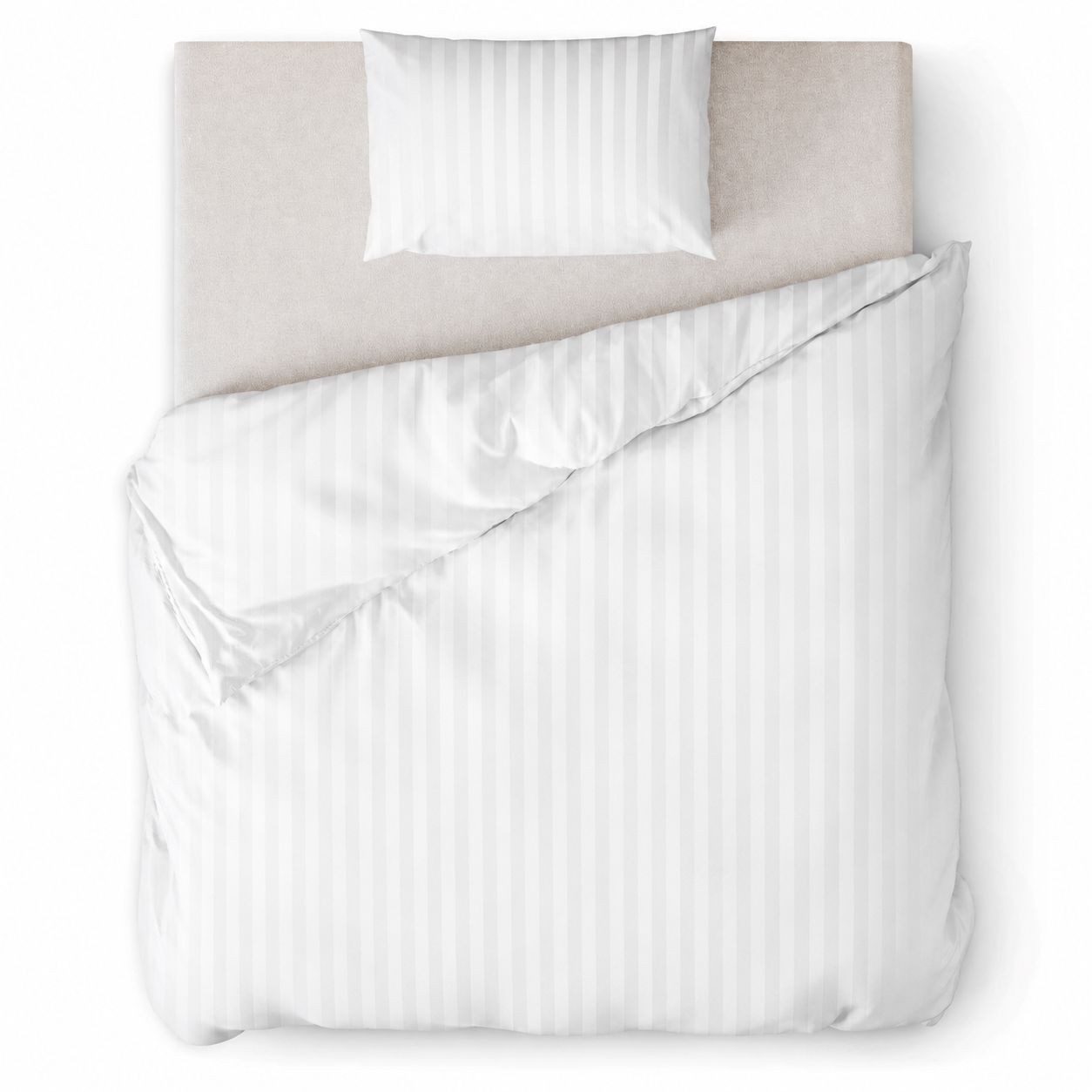texpot Bettwäsche 20mm Bettwäsche weiß mit Hotelverschluß 100% Baumwolle, 1 teilig