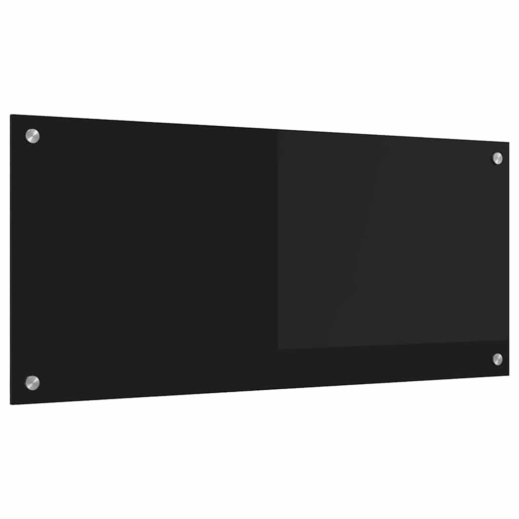 Küchenrückwand Küchenrückwand Schwarz 90 x 40 cm Gehärtetes Glas