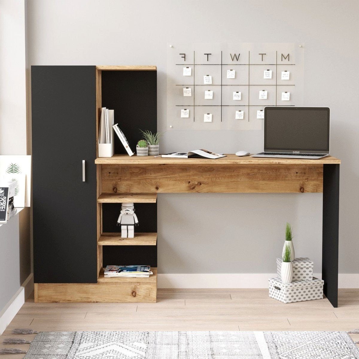 Luxusbetten24 Schreibtisch Designer Schreibtisch Cansas, mit Schrank und St günstig online kaufen