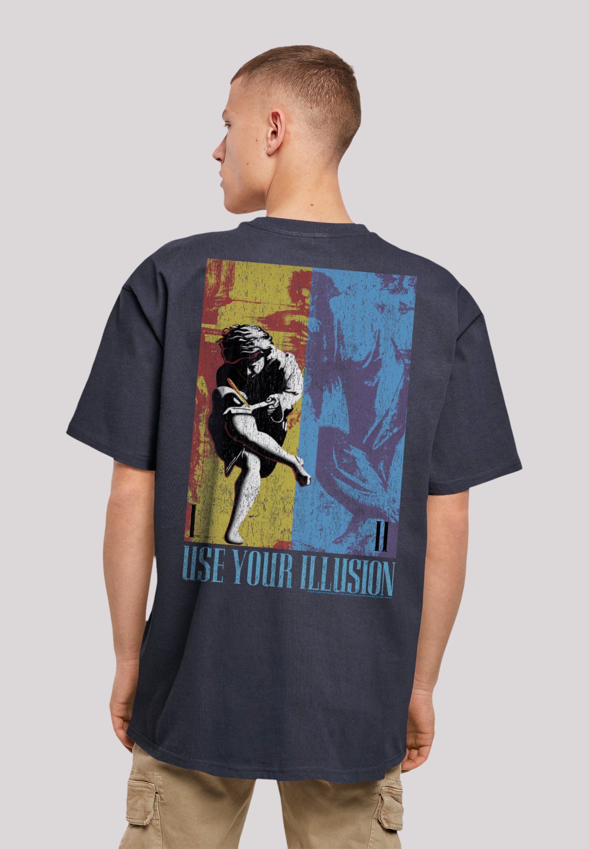 F4NT4STIC T-Shirt Guns 'n' Roses Music Double Illusion Musik, Band, Logo navy