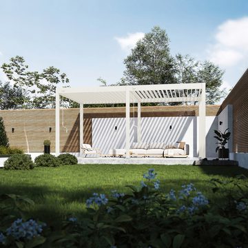 Weide Pergola Classic Aluminium Pavillon 3 x 5,3 M weiß