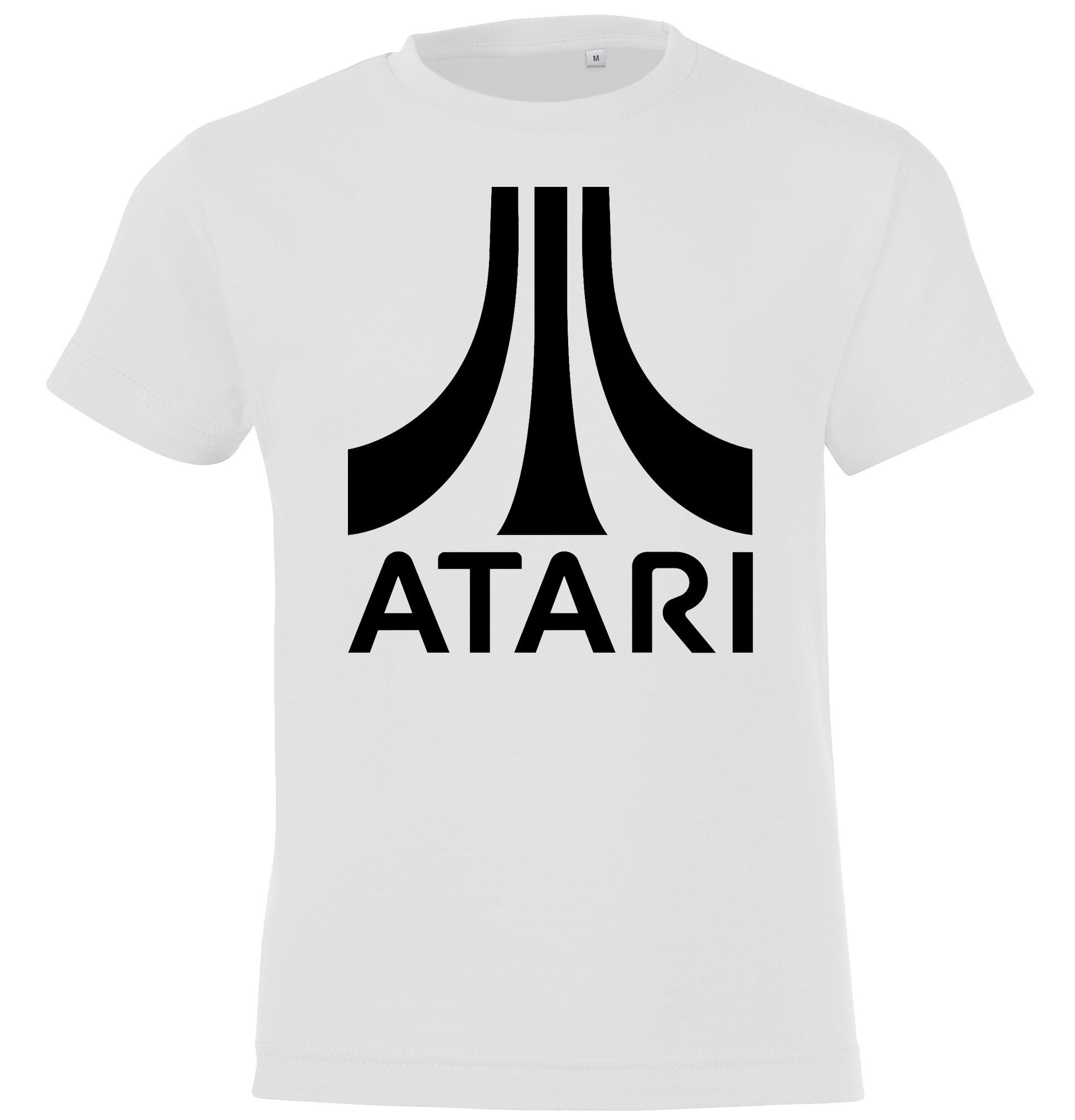 Youth Designz T-Shirt Atari Kinder T-Shirt mit trendigem Frontprint Weiss