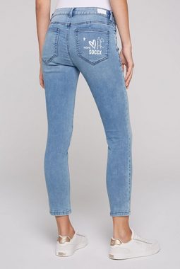 SOCCX Slim-fit-Jeans mit verkürztem Bein