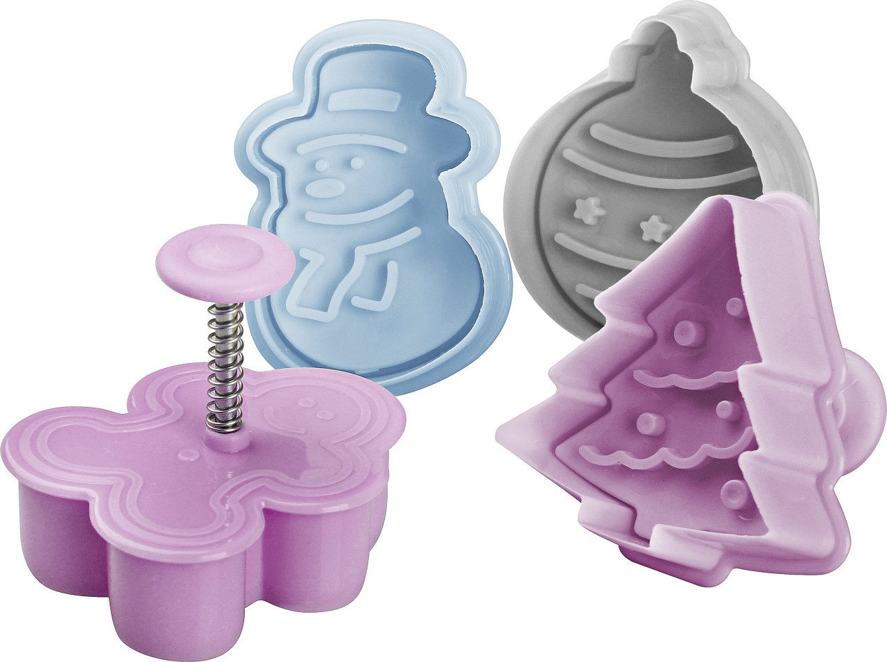 Zenker Backblech Zenker 2in1 Ausstecher mit Stempel sortiert, Kunststoff