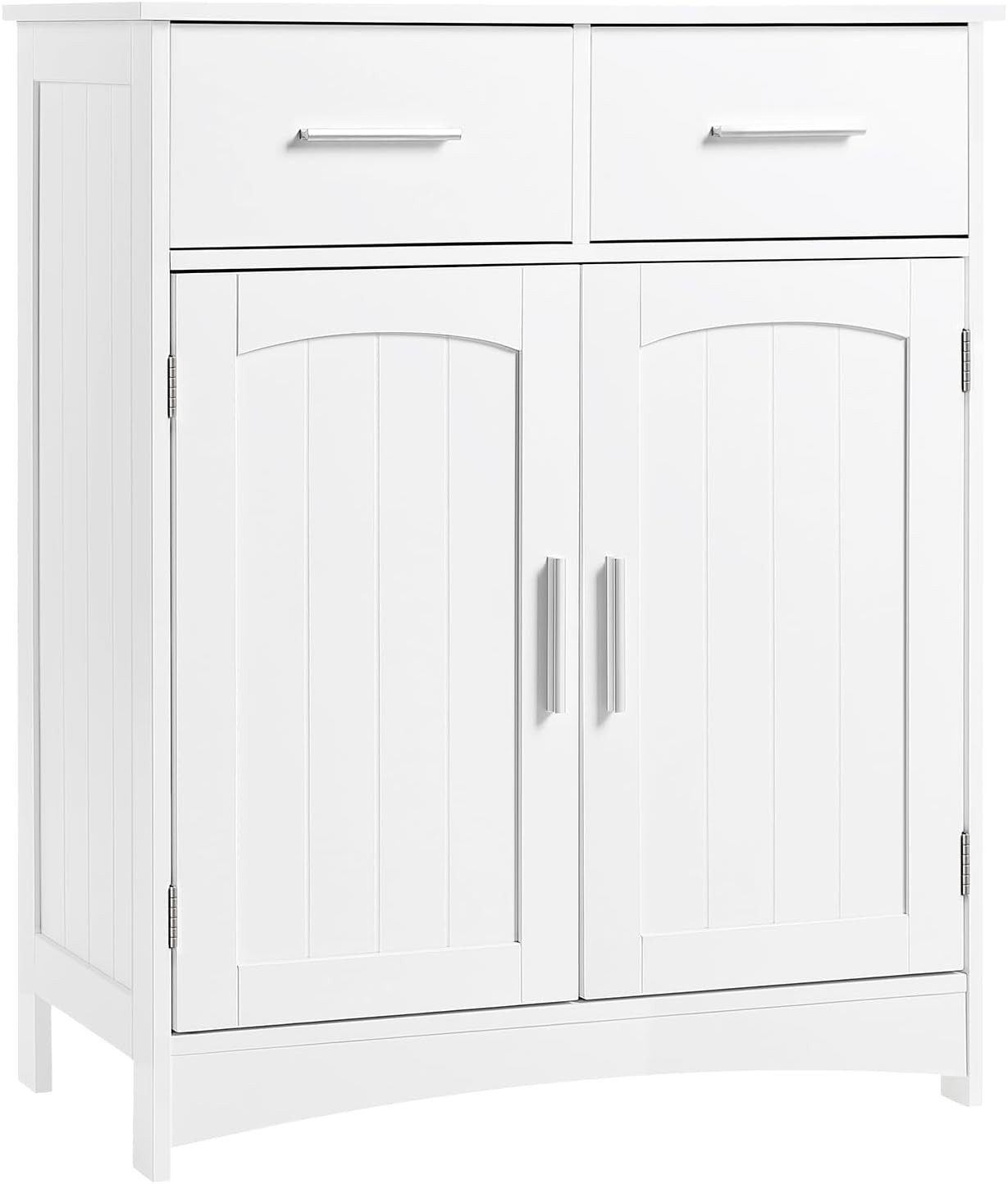 EUGAD Badkommode (1 St), mit 2 Schubladen, Doppeltür, verstellbare Ablage