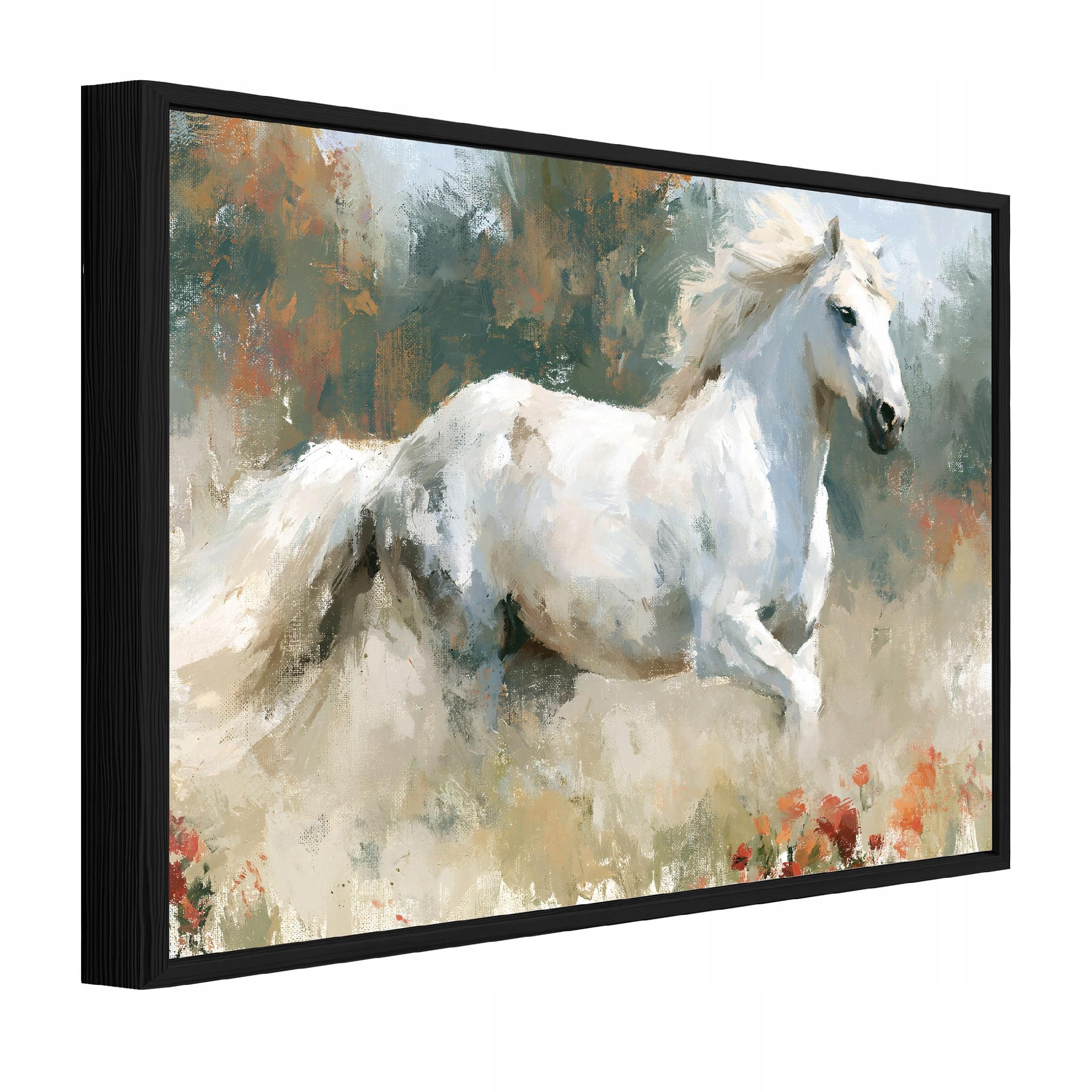 Wallarena Leinwandbild Pferd gerahmt UV-beständig Schlafzimmer Wohnzimmer 40x30 cm, Pferd, 40 x 30 cm