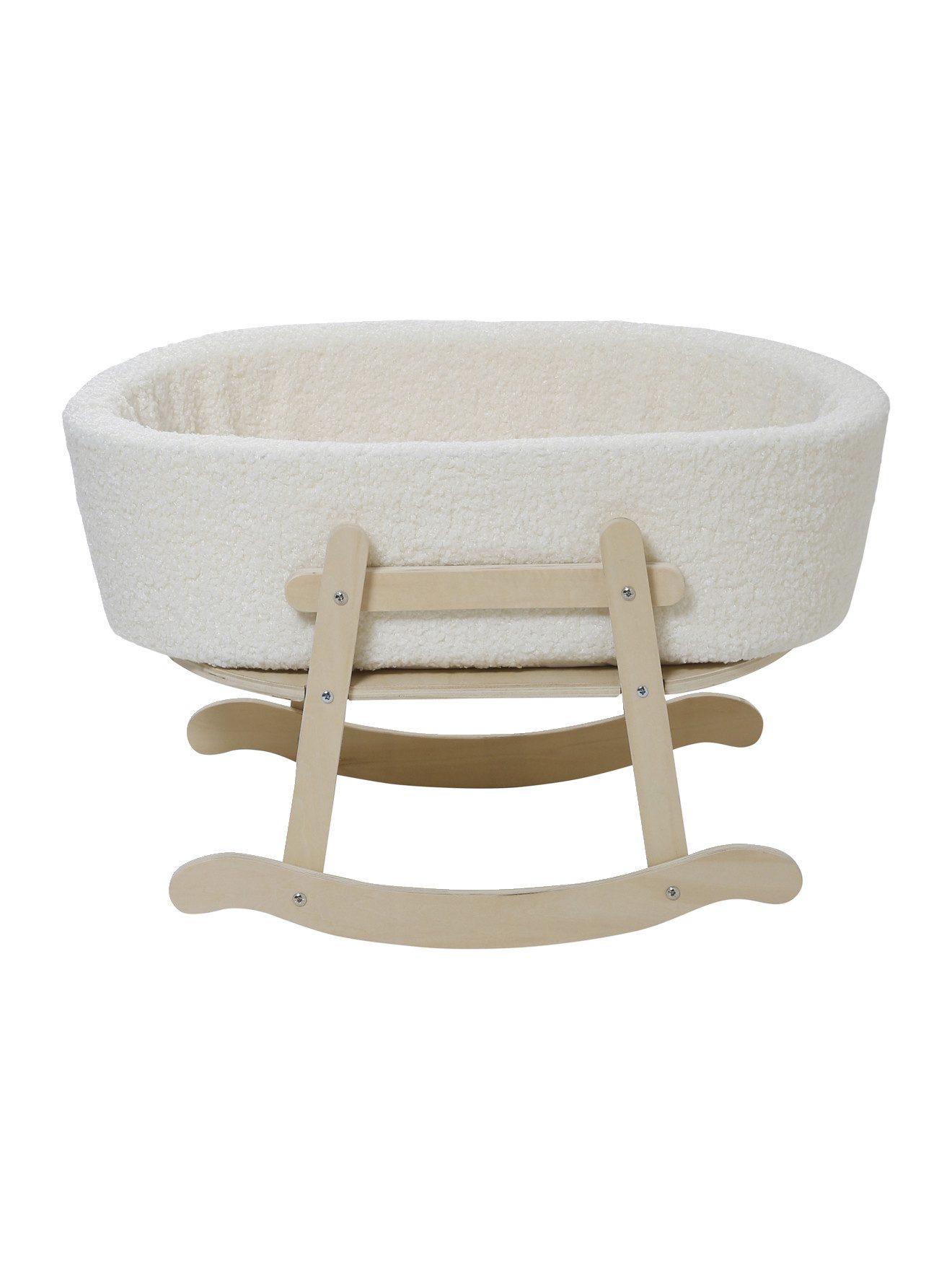 vertbaudet Puppen Accessoires-Set Puppenwiege MINI COCOON, Stoff/Holz FSC® – Bild 4 von 5