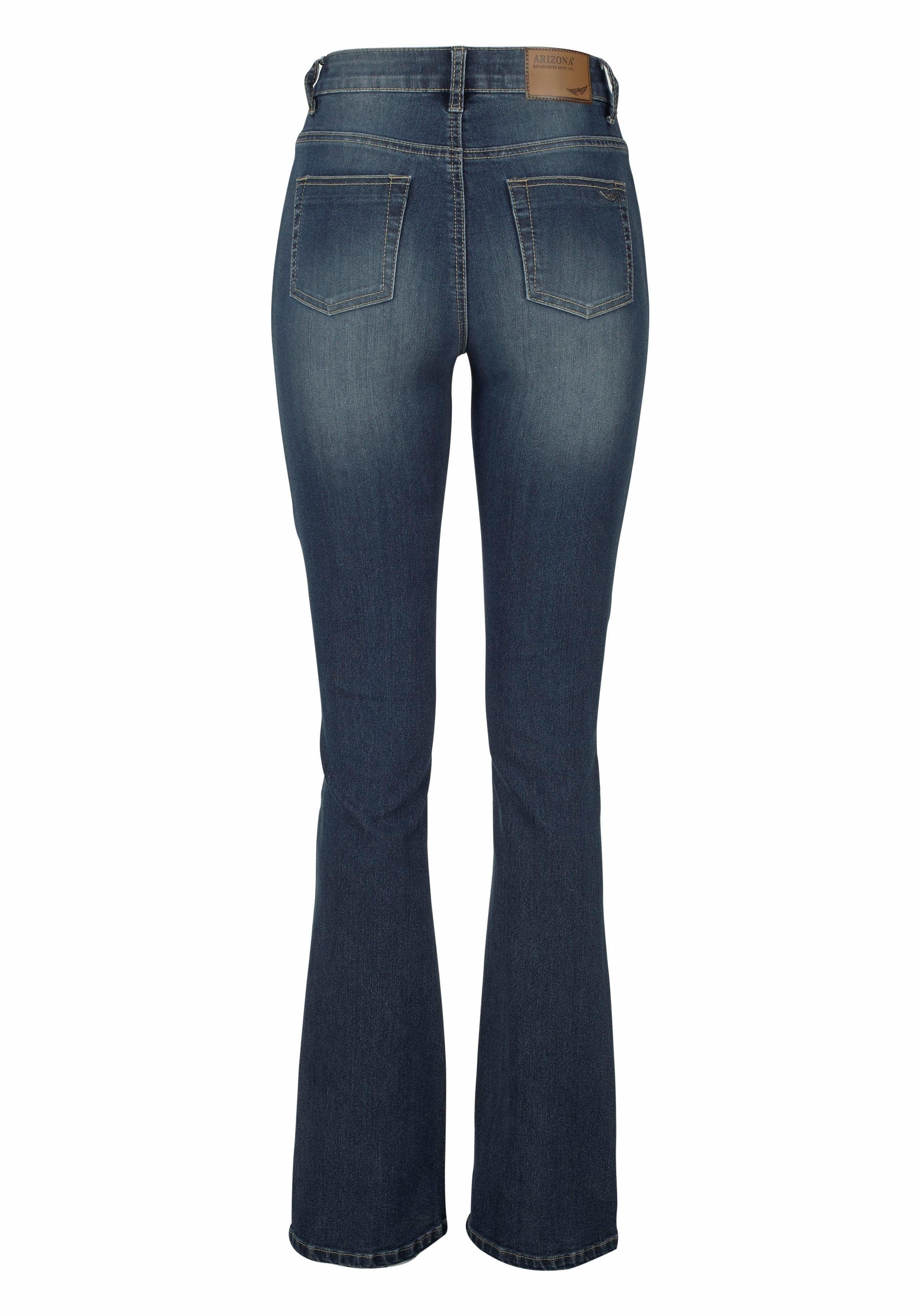 Arizona Bootcut-Jeans Shaping High darkblue-used Waist