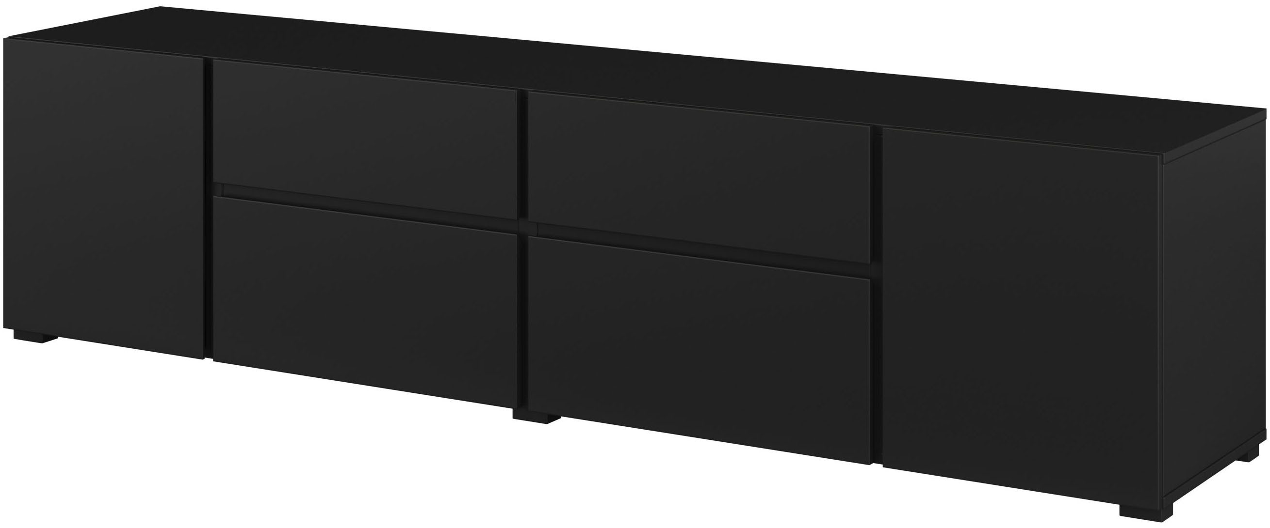 INOSIGN Lowboard Metric,Breite 195cm, grifflose Lowboard 2Klappen/2Schubkäs günstig online kaufen