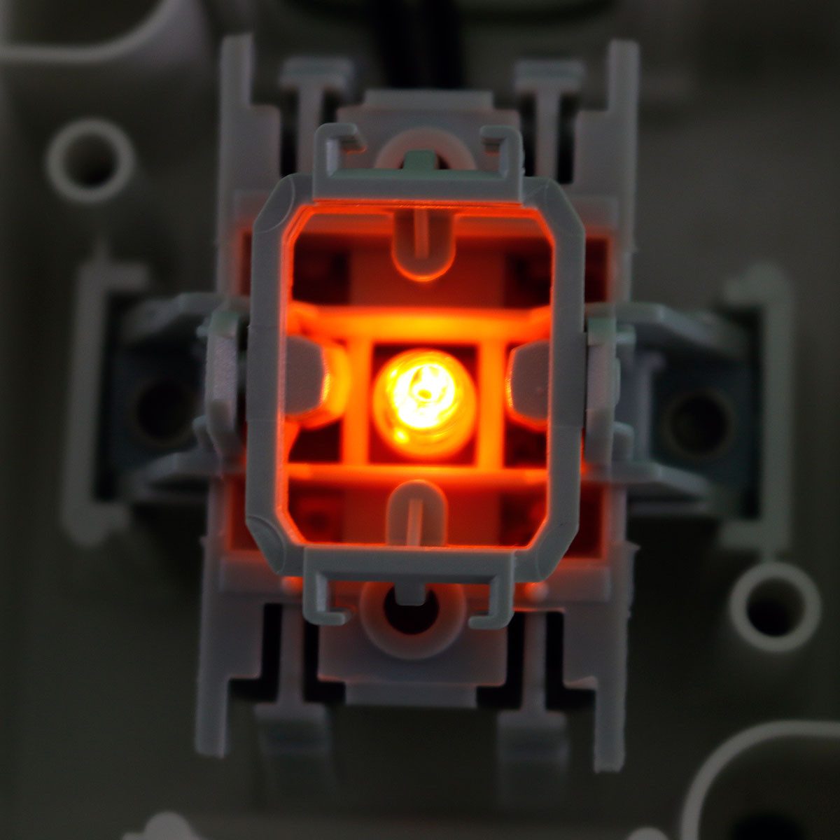 TEM fontana Taster, Indikator weiß 250V~/10A, AP, IP44 Wandtaster