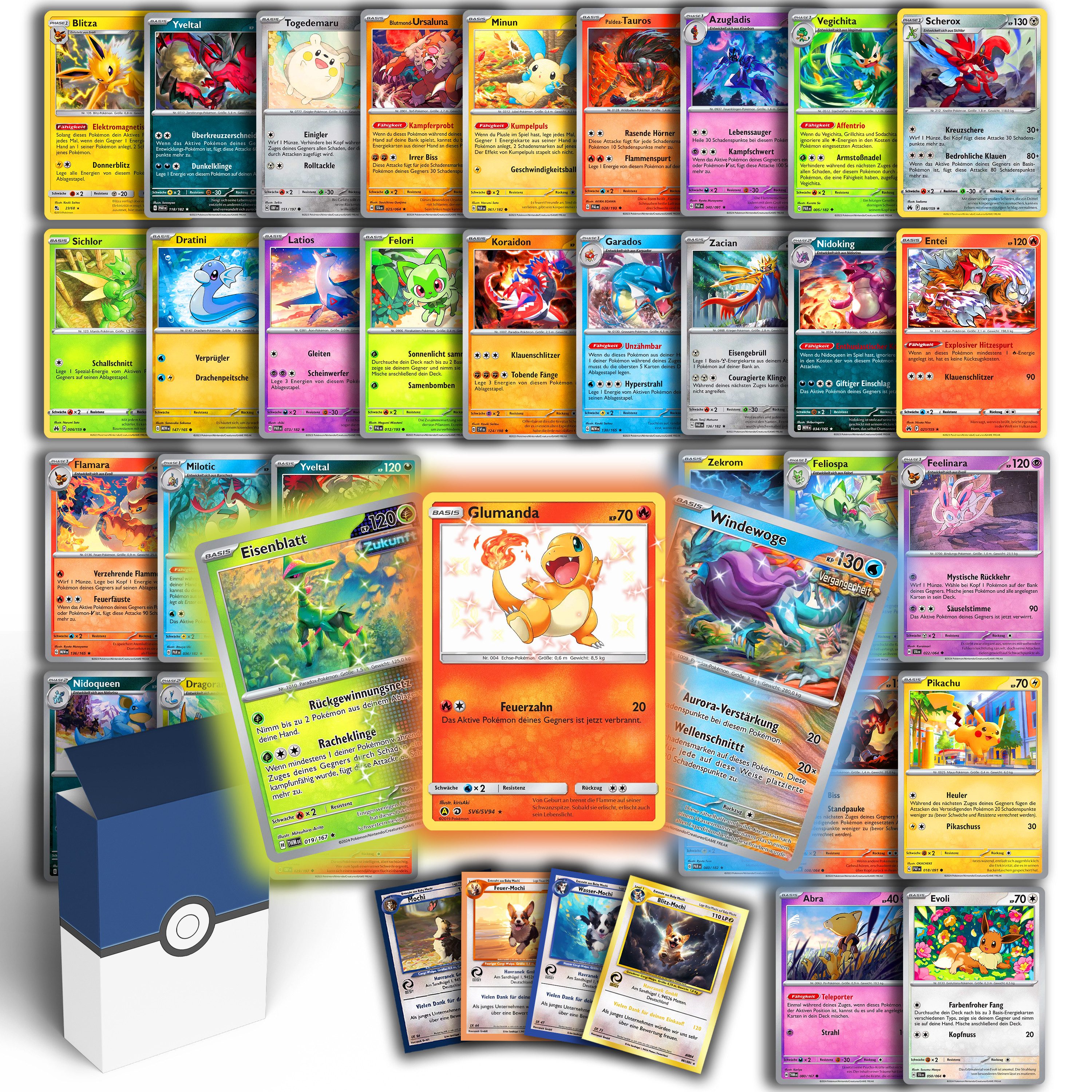 Odisey Sammelkarte 50 verschiedene Original Pokemon Karten und 3 Holos garantiert
