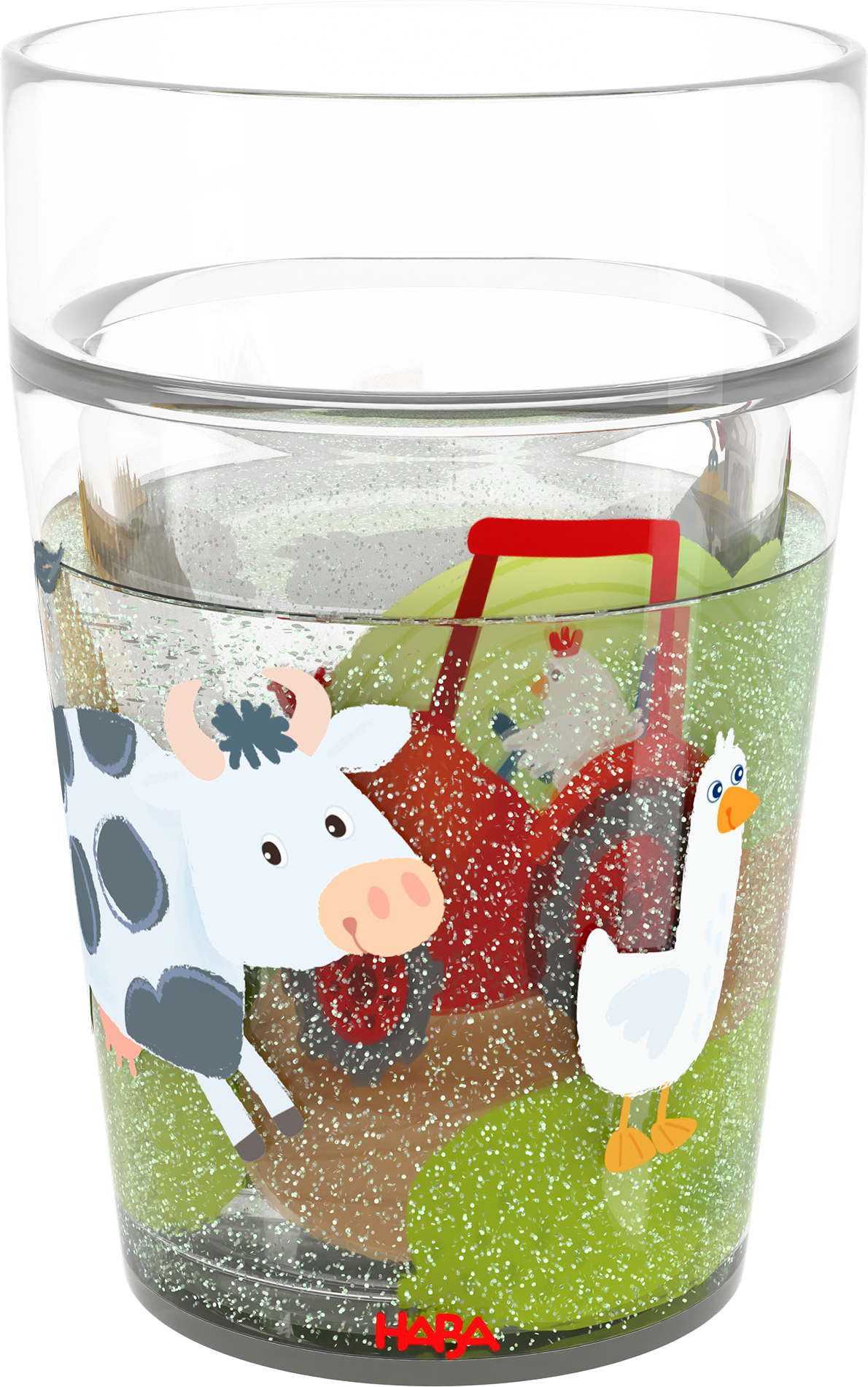 Haba Kindergeschirr-Set Essen & Trinken Becher Glitzerbecher Bauernhof 2012447002