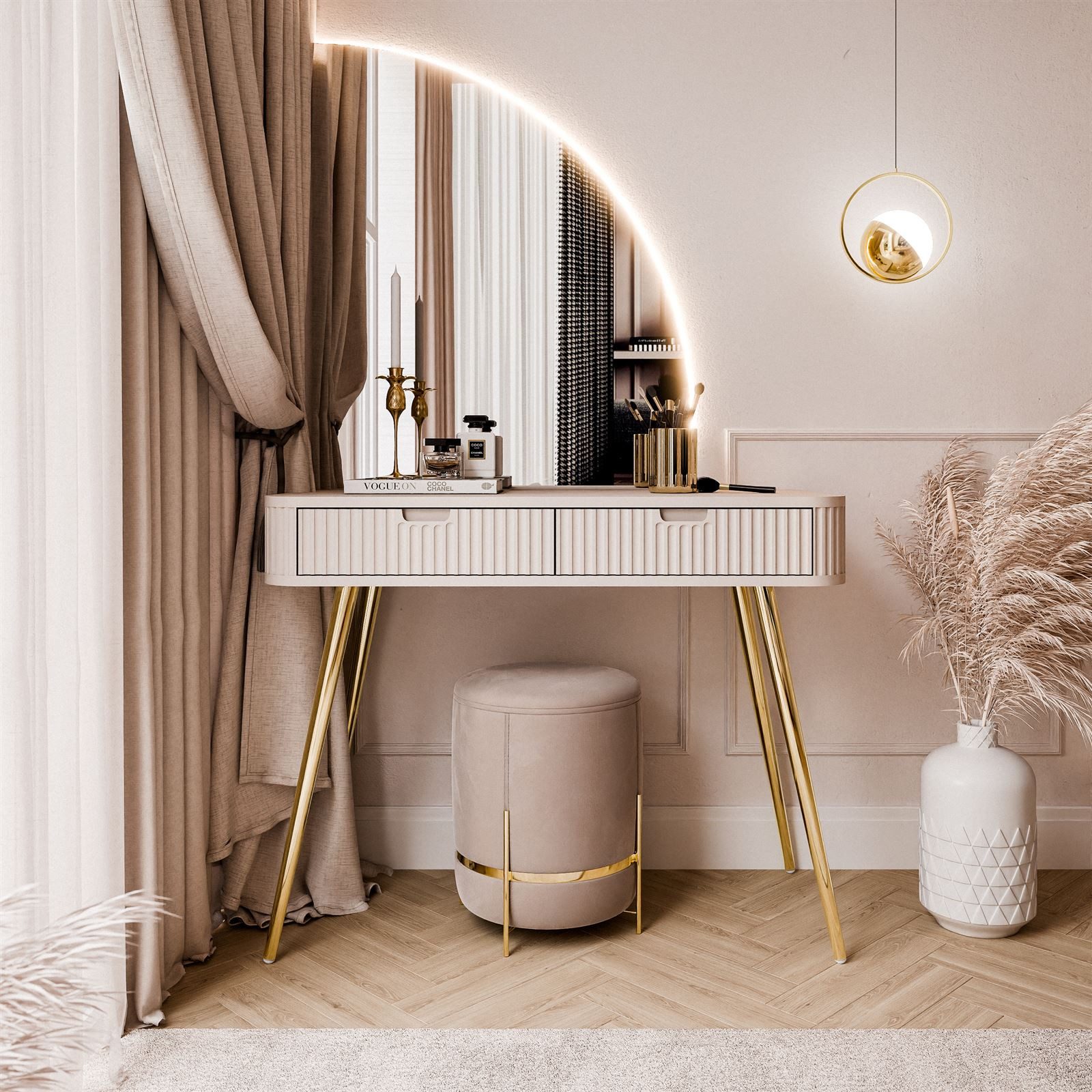 Lookway Schminktisch ZAIRA-QS mit LED Spiegel, günstig online kaufen