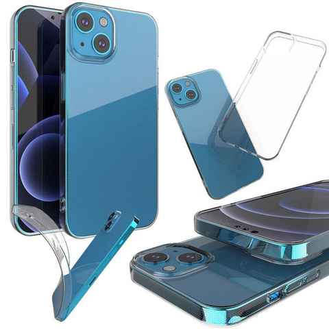Wigento Handyhülle AUSWAHL Für Apple iPhone 13 Silikon Case TPU Transparent und oder 0,26 H9 Glas Handy Tasche Hülle Schutz Cover