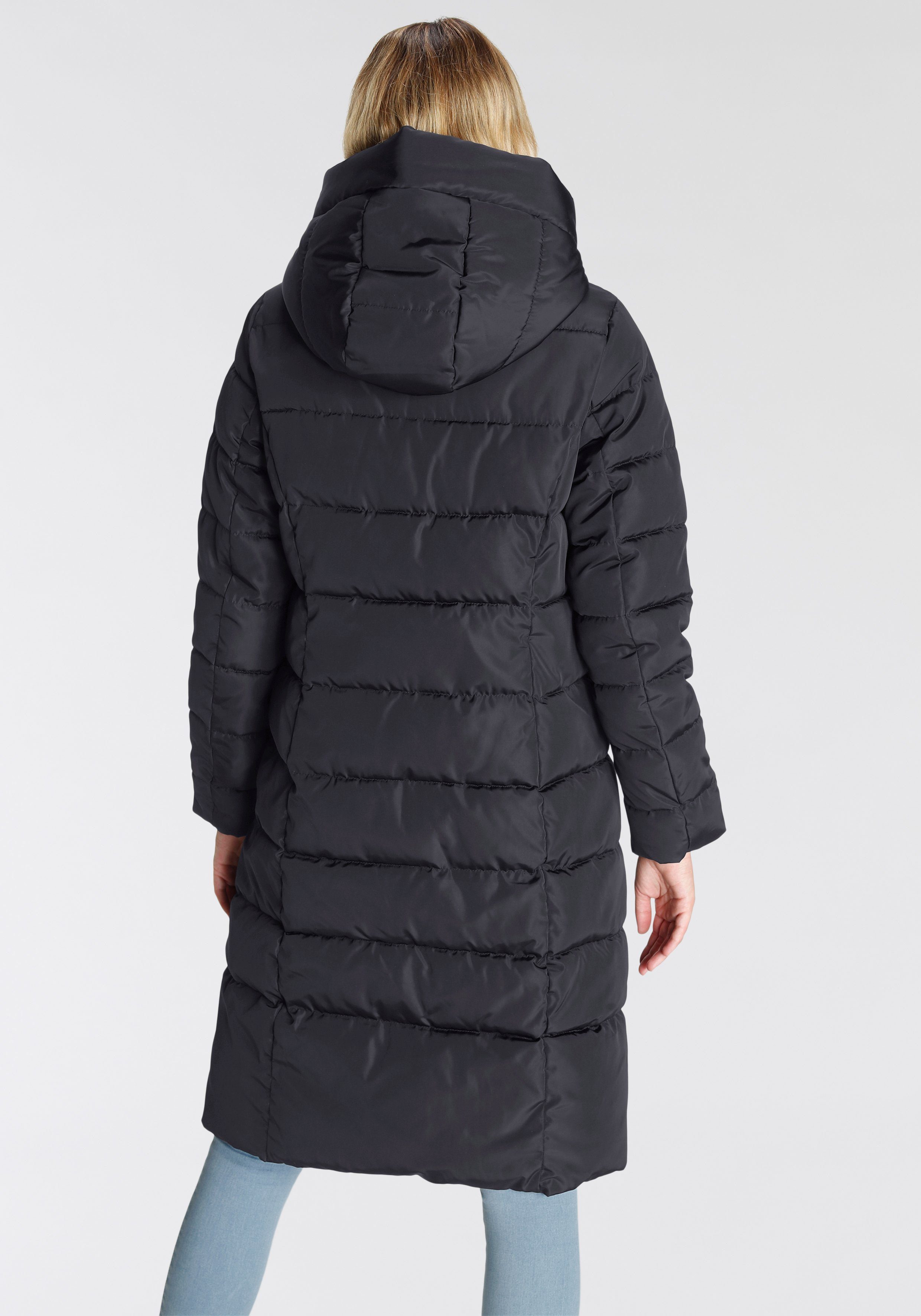 ONLY Steppmantel ONLTINA OTW LONG mit COAT Kapuze PUFFER X Sky Night