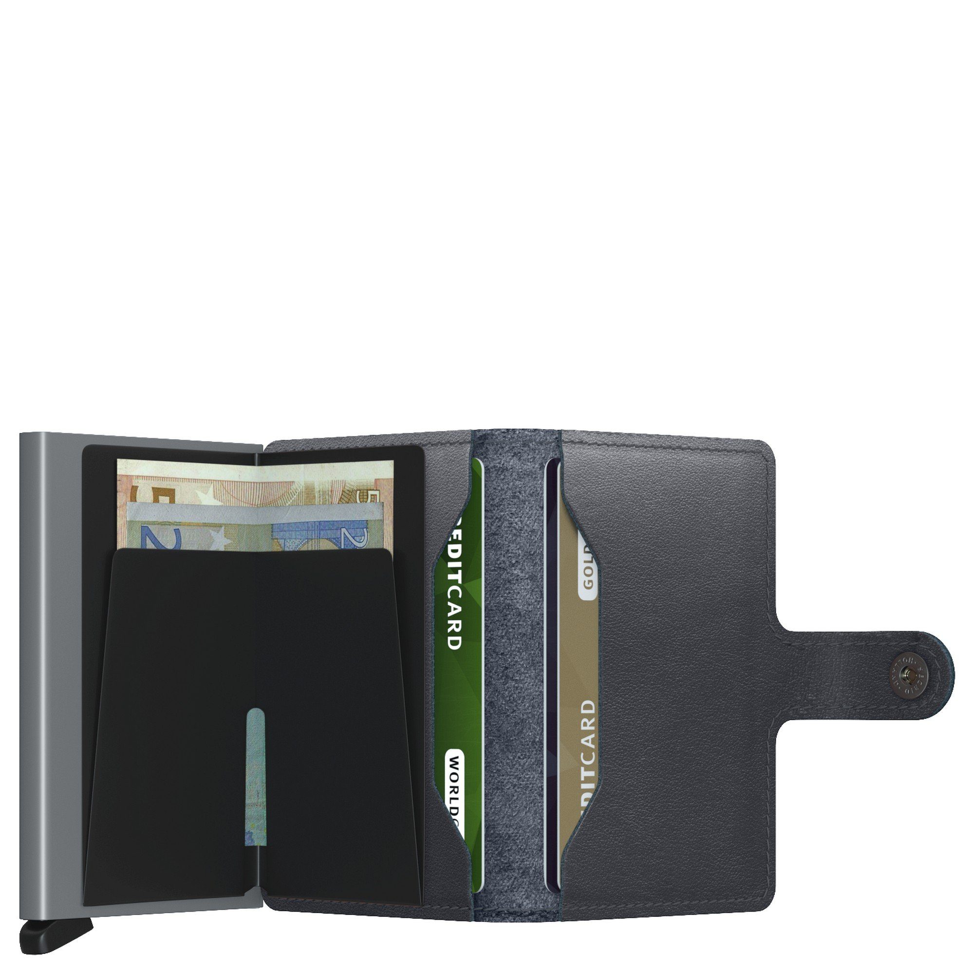 (1-tlg) 6.5 cm Geldbörse Original Miniwallet - grey SECRID RFID original Geldbörse