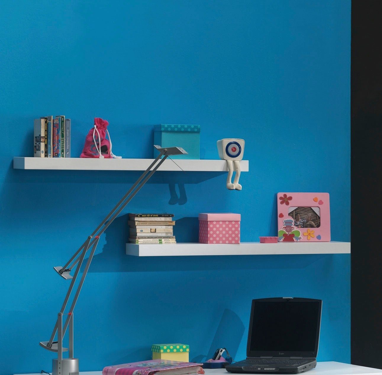 Vipack Wandboard, Set 2-tlg., Wandregal-Set in moderner Optik und mit verdeckter Montage
