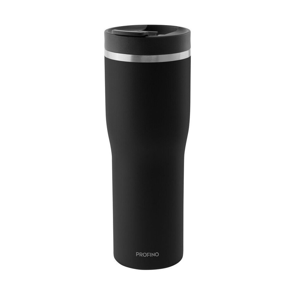 Profino Coffee-to-go-Becher Thermo-To-Go-Becher 0,5 l Barista schwarz, Edelstahl, Thermo-To-Go-Becher, 0,5 l, Edelstahl, schwarz