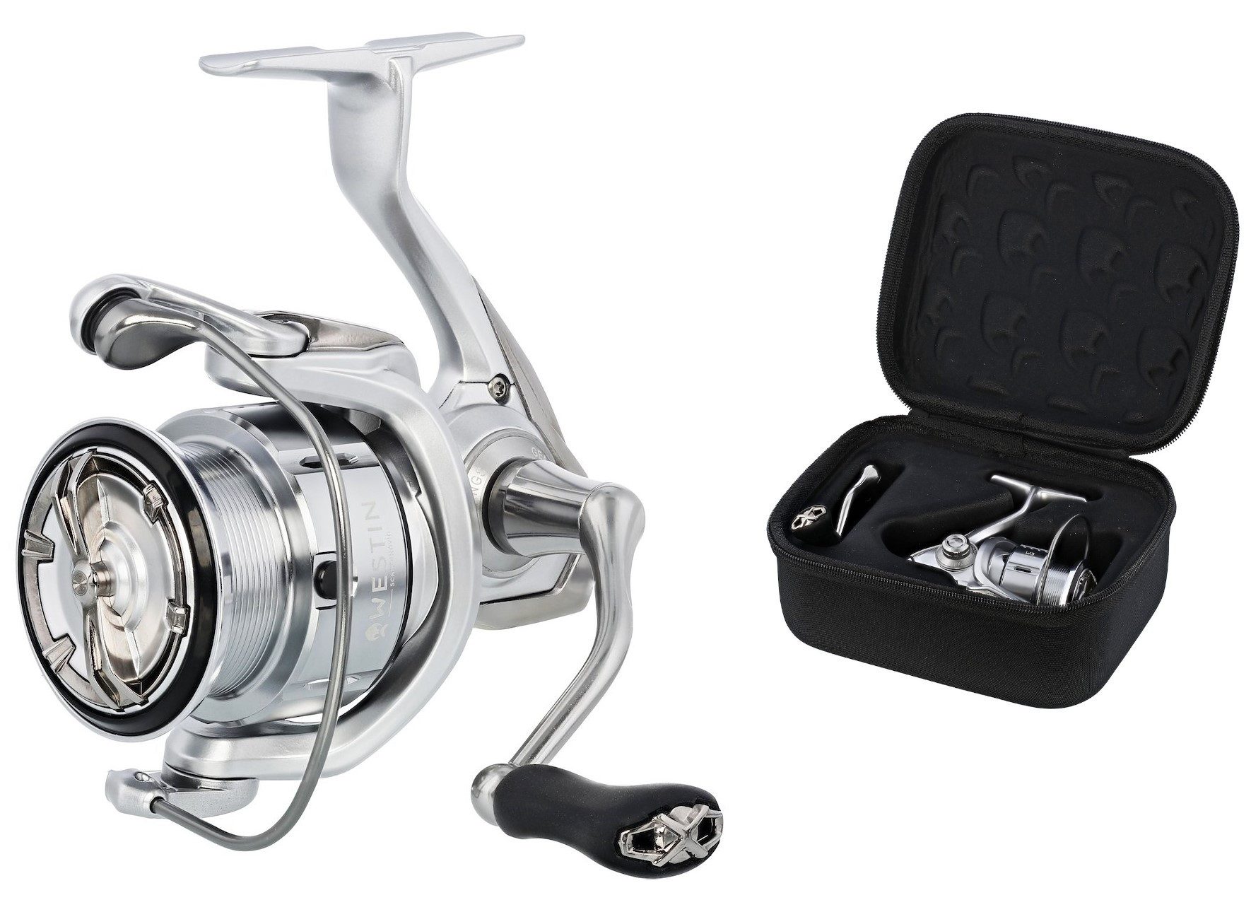Westin Fishing Spinnrolle W3 Reel Spinnfisch Rolle in 4 Größen - 8 Kugellager - Raubfisch Angeln, 1-tlg., Rolle mit Koffer), Für alle Wasser geeignet