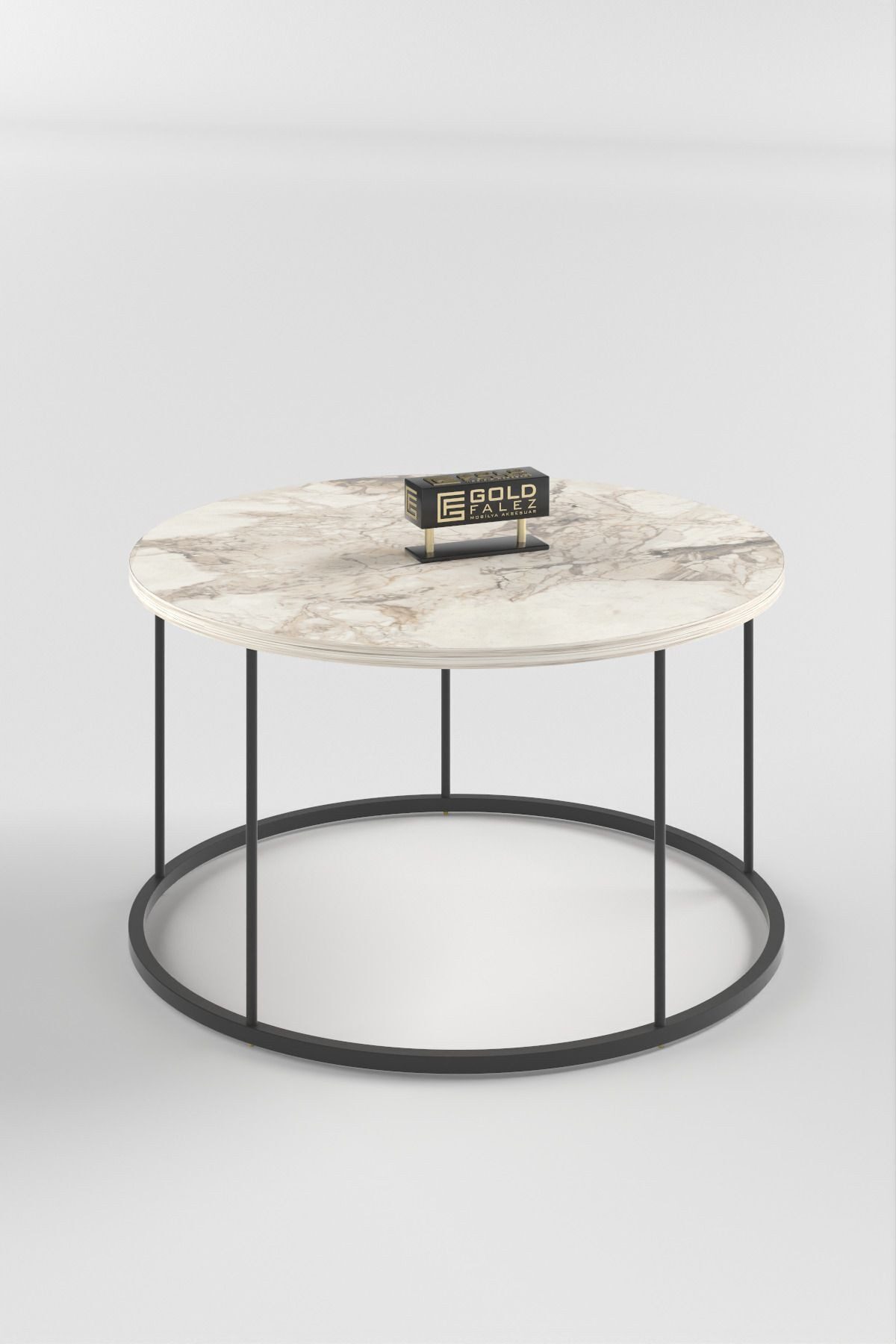 en.casa Couchtisch, rund, Ø 70 cm, Retro-Look 90003170 günstig online kaufen