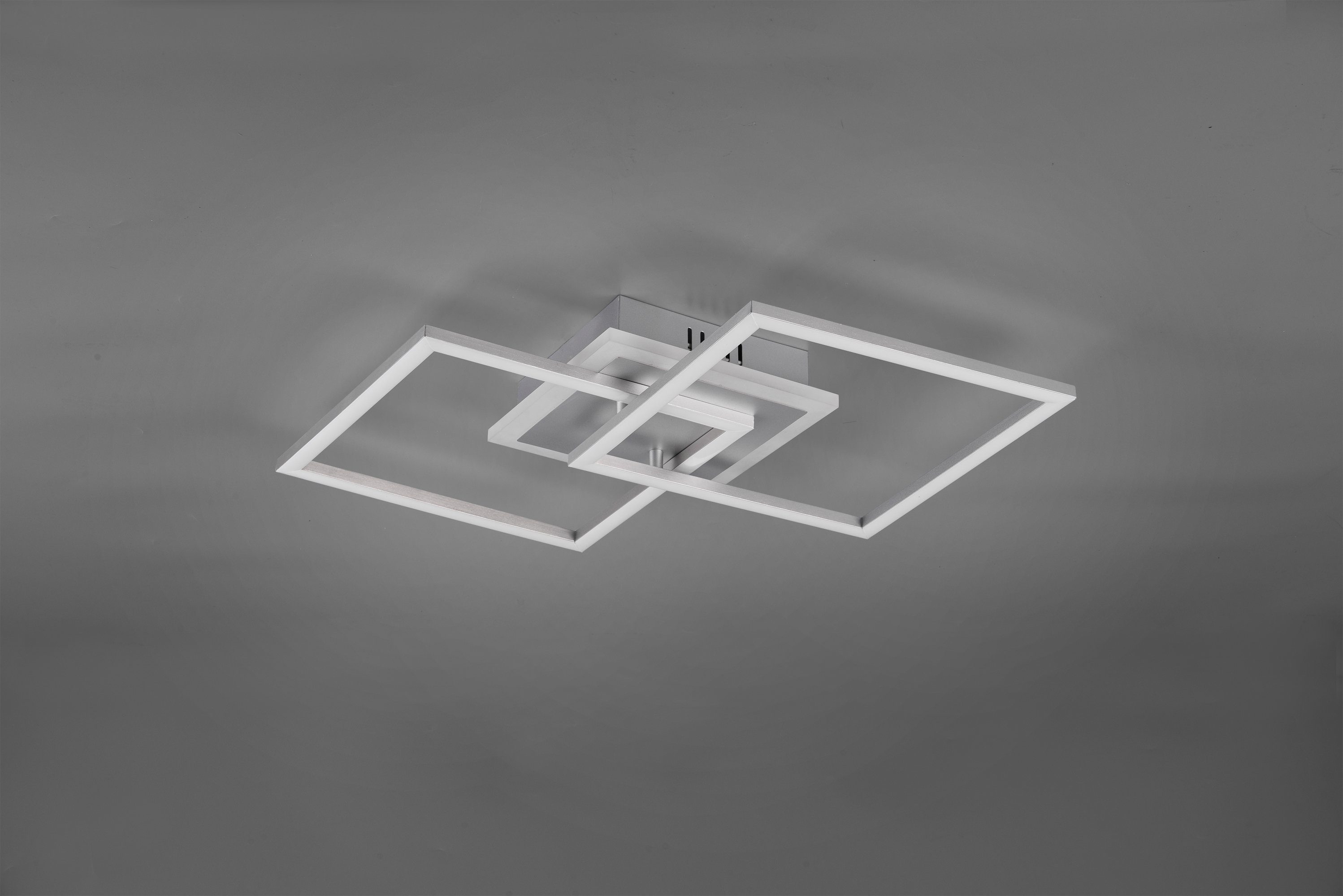 TRIO Leuchten LED titansilberfarben Deckenlampe Amy, Warmweiß, LED LED fest Deckenleuchte integriert