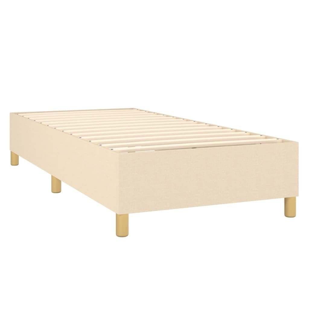 vidaXL Bett Boxspringbett mit Matratze Creme 100x200 cm Stoff