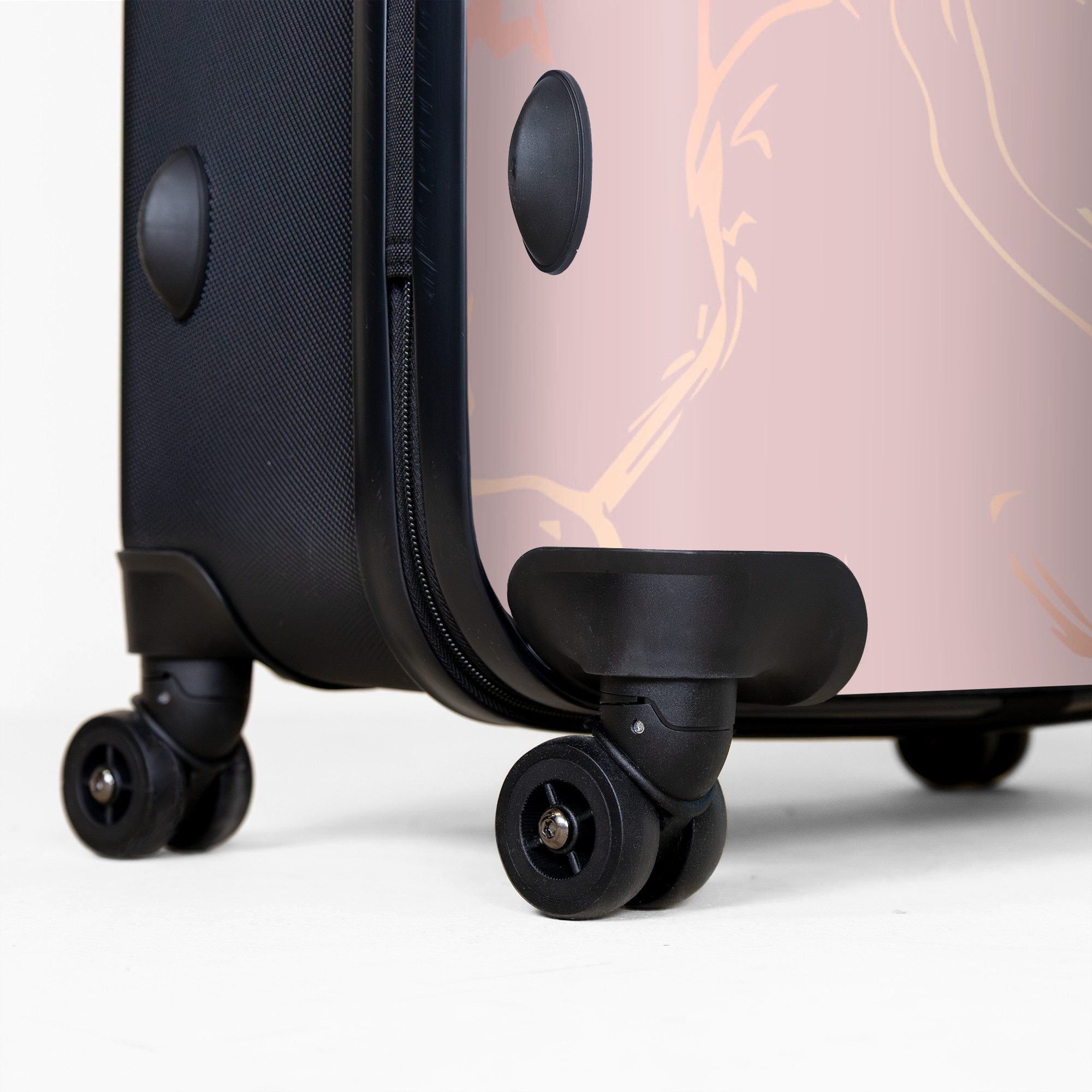 NoBoringSuitcases.com© Hartschalen-Trolley Marmor - Roségold - günstig online kaufen
