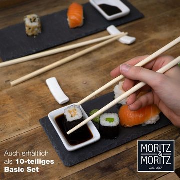 Moritz & Moritz Servierplatte Moritz & Moritz Sushi Set groß Schiefer, (22-TLG., 26-tlg), für 4 Personen