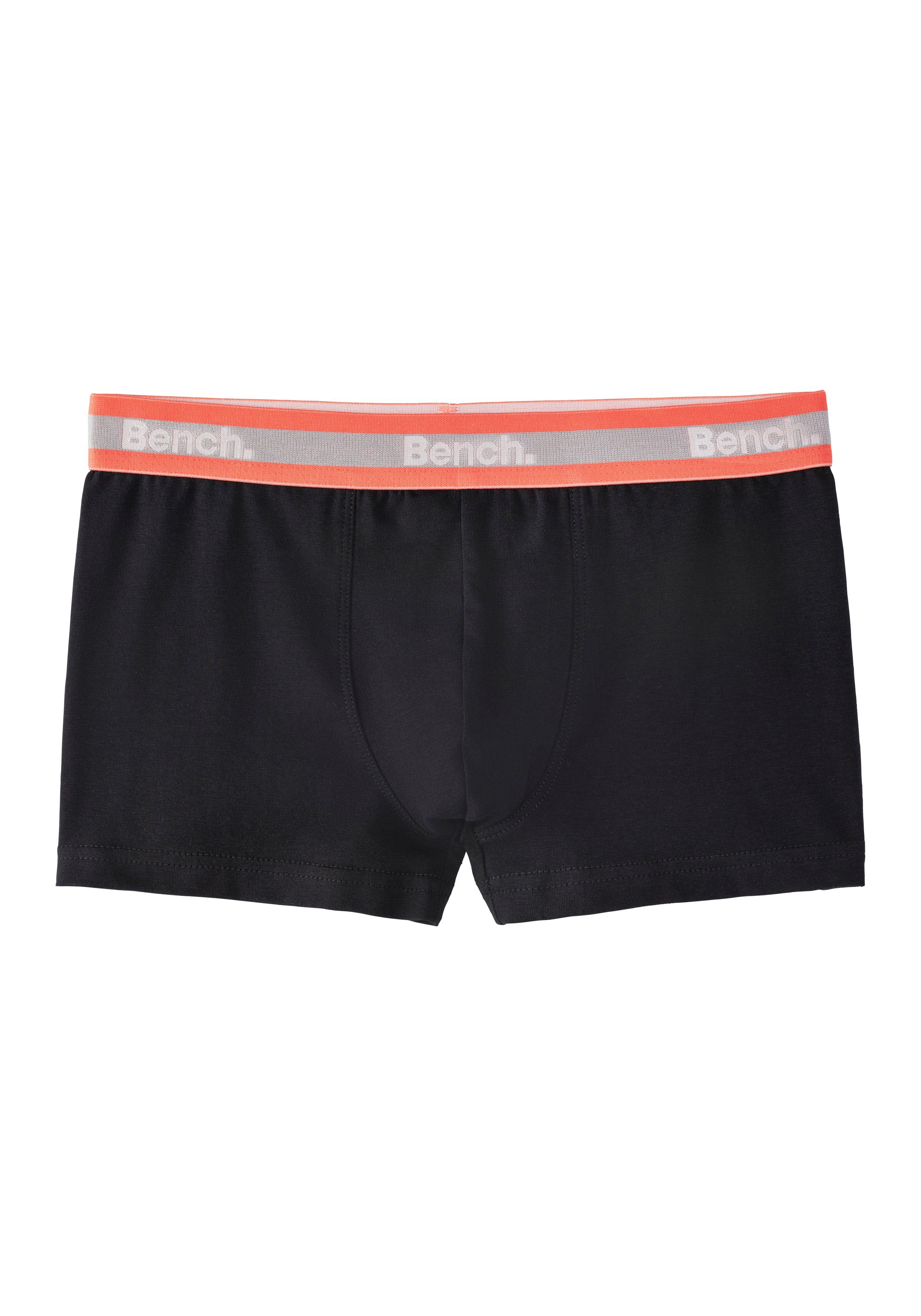 Bench. Boxer Boxershorts für Jungen (Packung, 3-St) unifarben mit neon Bündchen