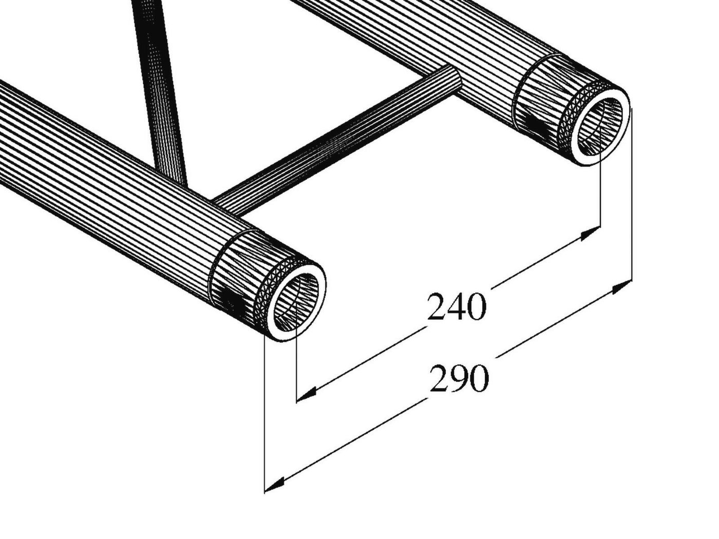 Thumbnail - Alutruss Rahmentraverse ALUTRUSS BILOCK BQ2-S2000 2-Punkt-Traverse sw