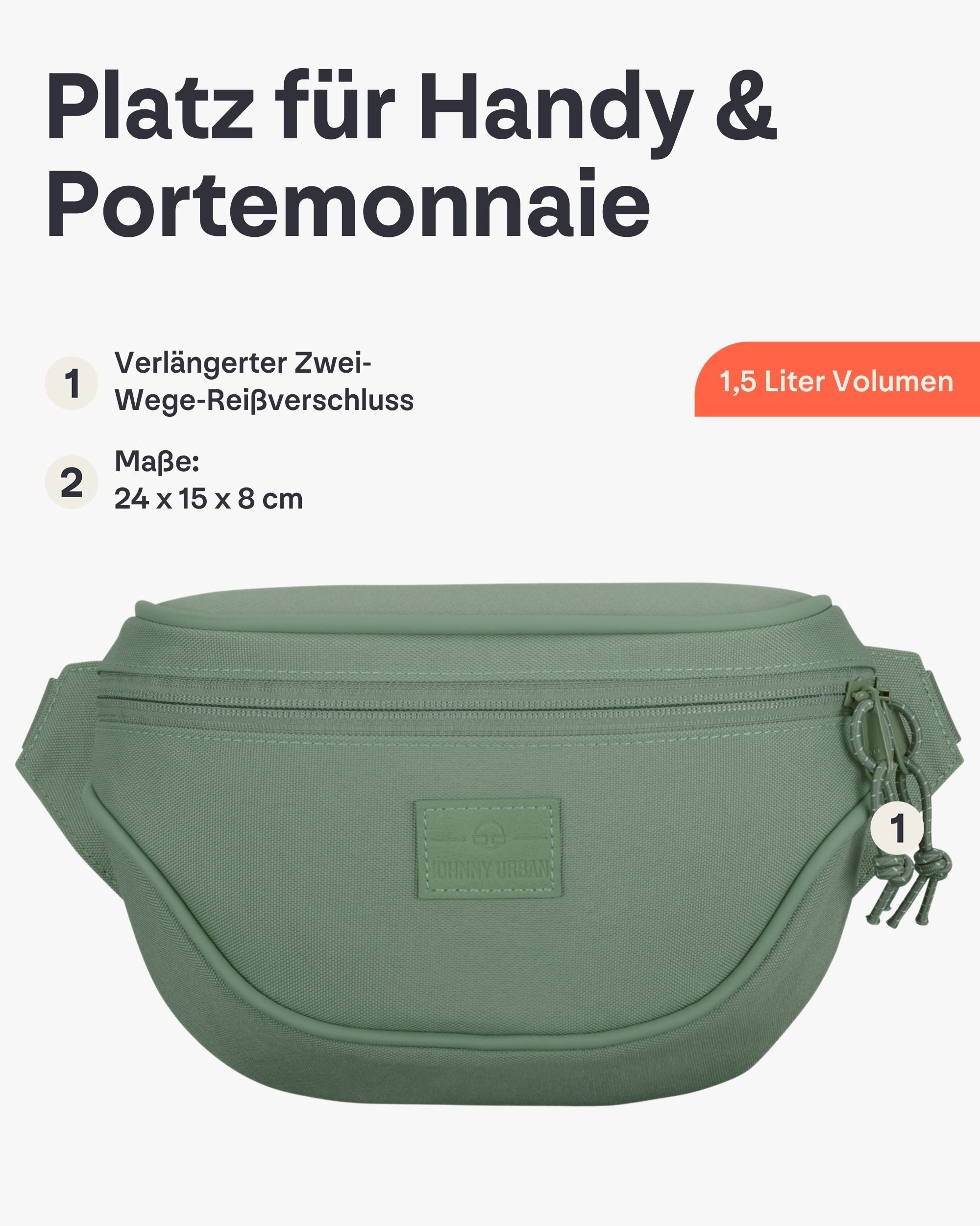 Johnny Urban Gürteltasche Ben Bauchtasche Damen Herren Wasserabweisend (1-tlg), Größenverstellbar, Wasserabweisend