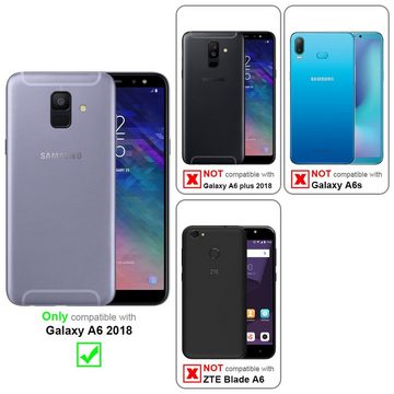 Cadorabo Handyhülle Samsung Galaxy A6 2018 Samsung Galaxy A6 2018, Flexible TPU Silikon Handy Schutzhülle - Hülle - mit Glitzer