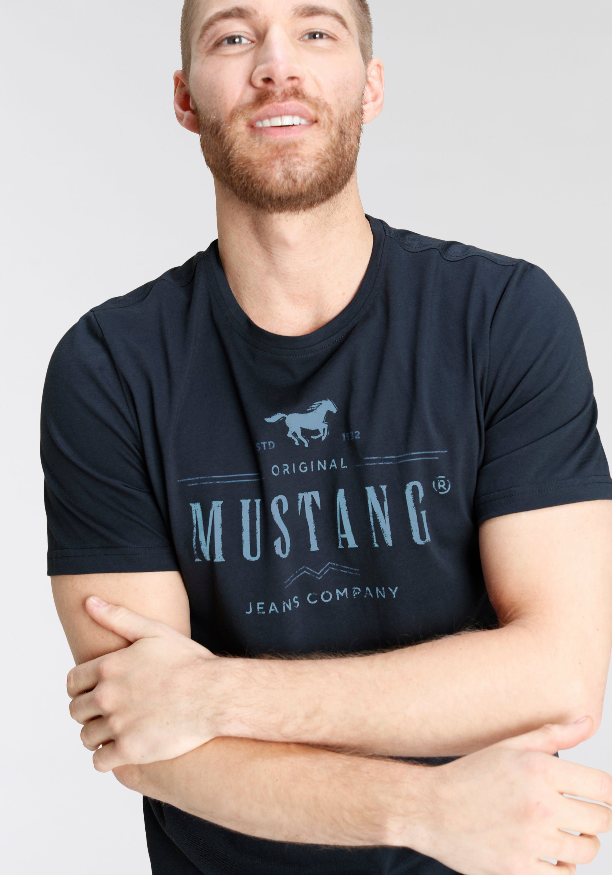 T-Shirt saphire Alex MUSTANG dark