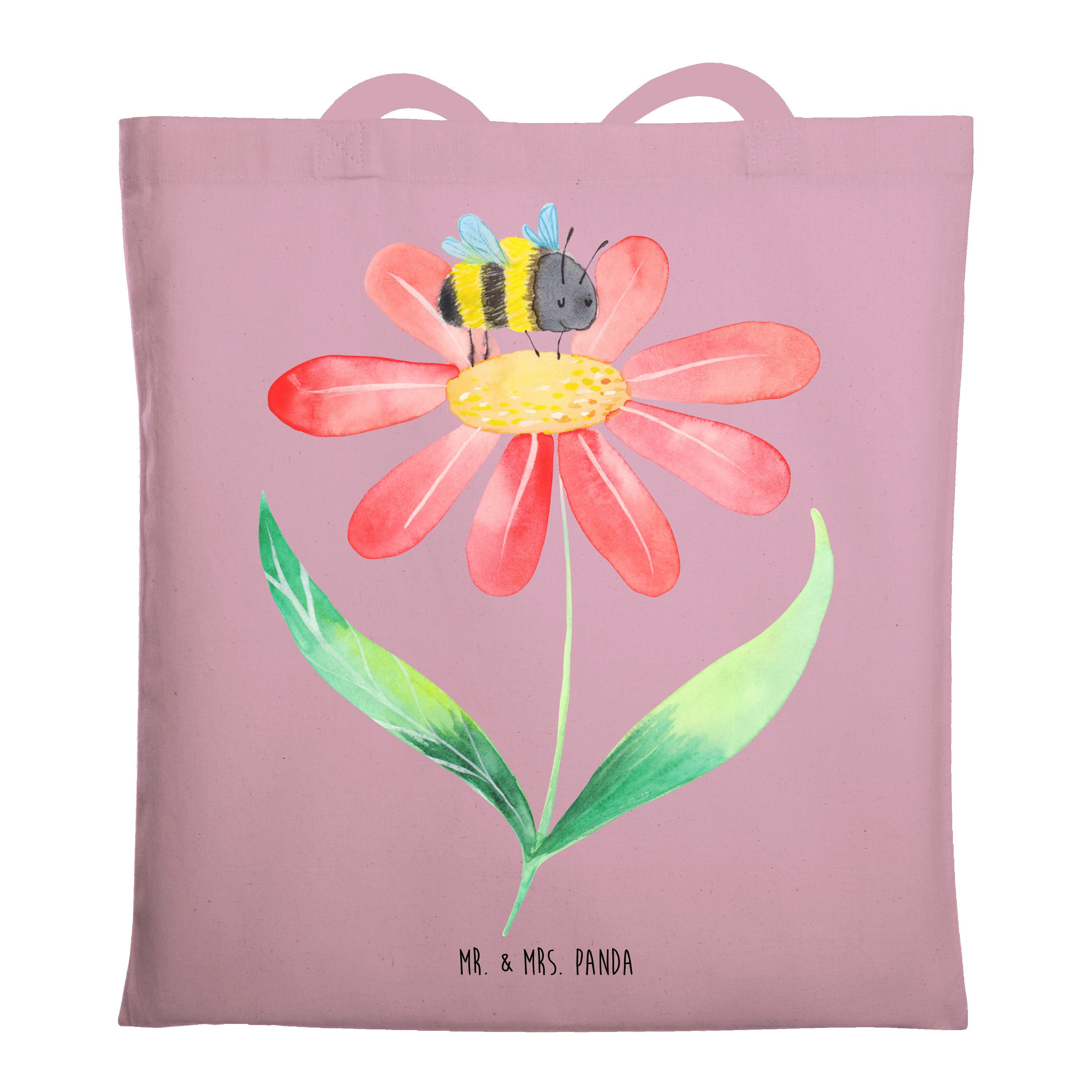 Mr. & Mrs. Panda Tragetasche Hummel Blume, Schultasche, Rosa Pastell, Einkaufstasche, Tasche, Humm (Packung), Biene schulterbeutel Flauschig