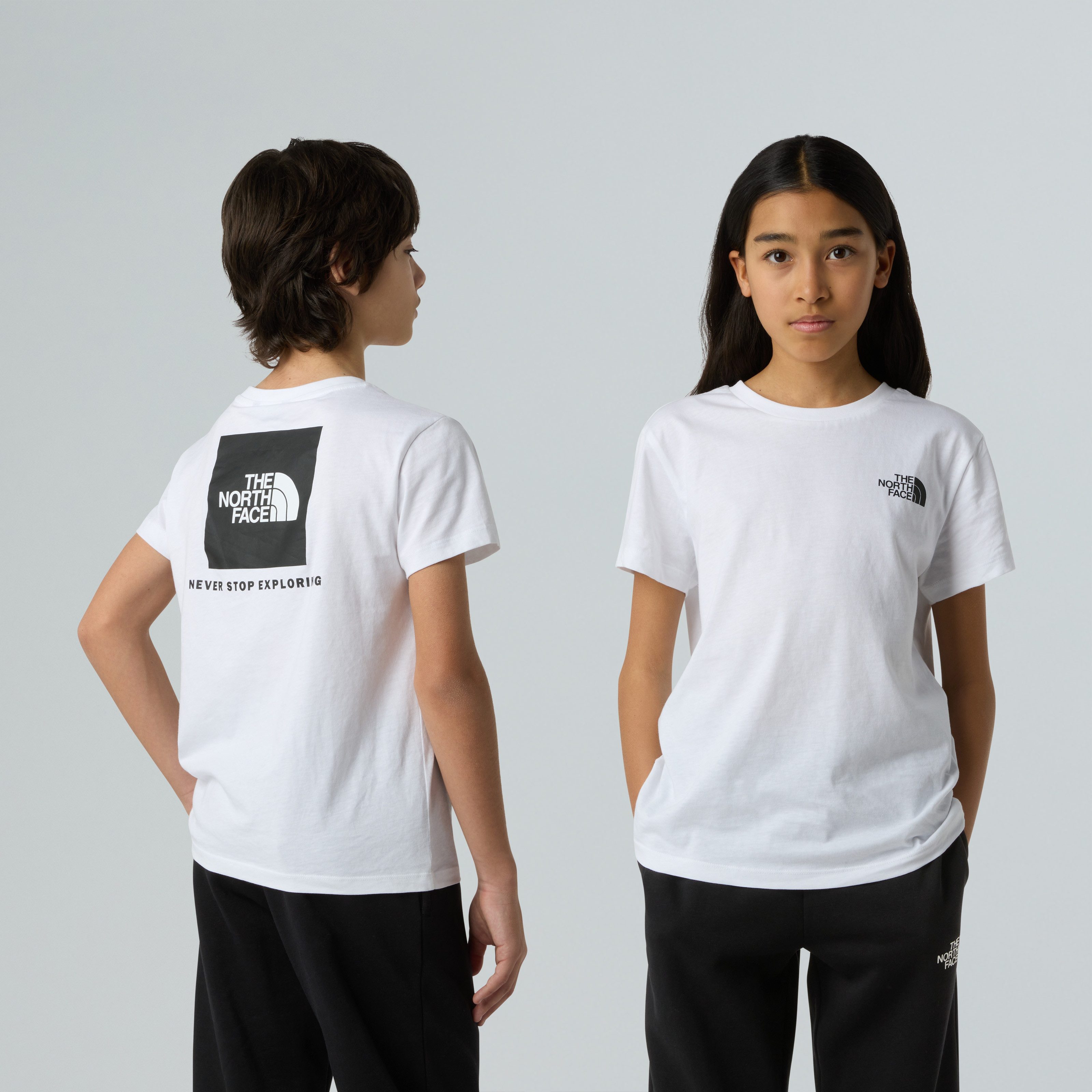 The North Face T-Shirt TEEN BOX NSE REGULAR SS TEE für Jugendliche, Kurzarm, mit Rundhalsausschnitt, aus Baumwolle