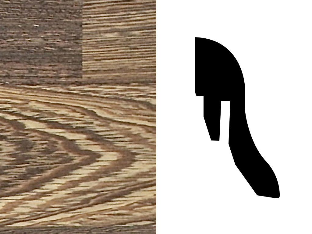 KRONOTEX Sockelleiste KRONOTEX Sockelleiste Wenge Braun 40×22 mm 2.4 m, L: 240 cm, H: 4 cm, 1-St.