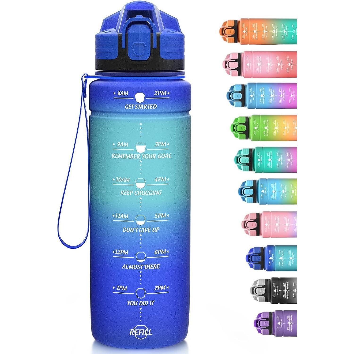 Trinkflasche Trinkflasche 700ml Kinder Auslaufsicher BPAfrei 24oz-dbluelblue 700 ml