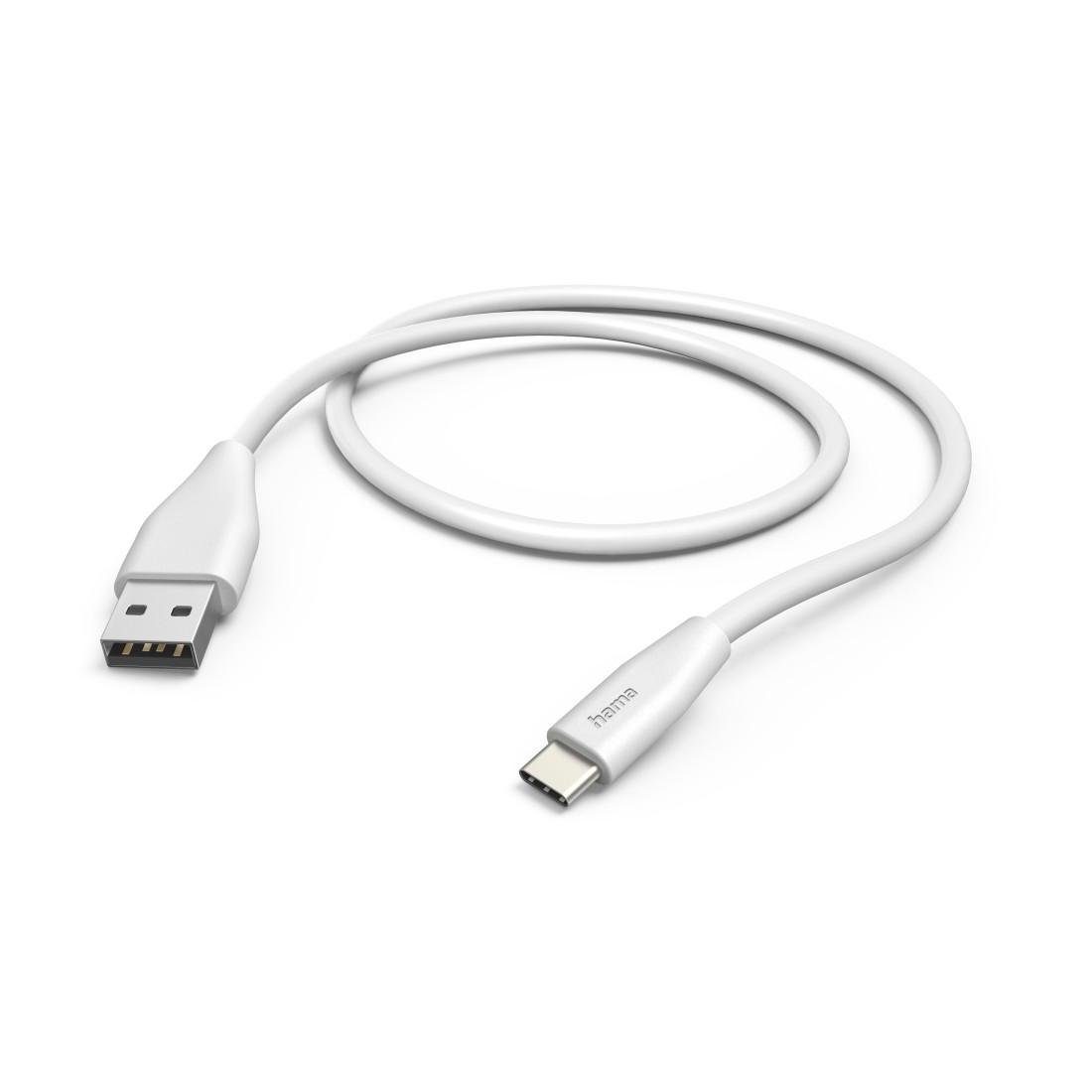 Hama Ladekabel, USB A, USB C, 1,5 m, Weiß USB-Kabel, USB Typ A, USB-C, (150 cm)