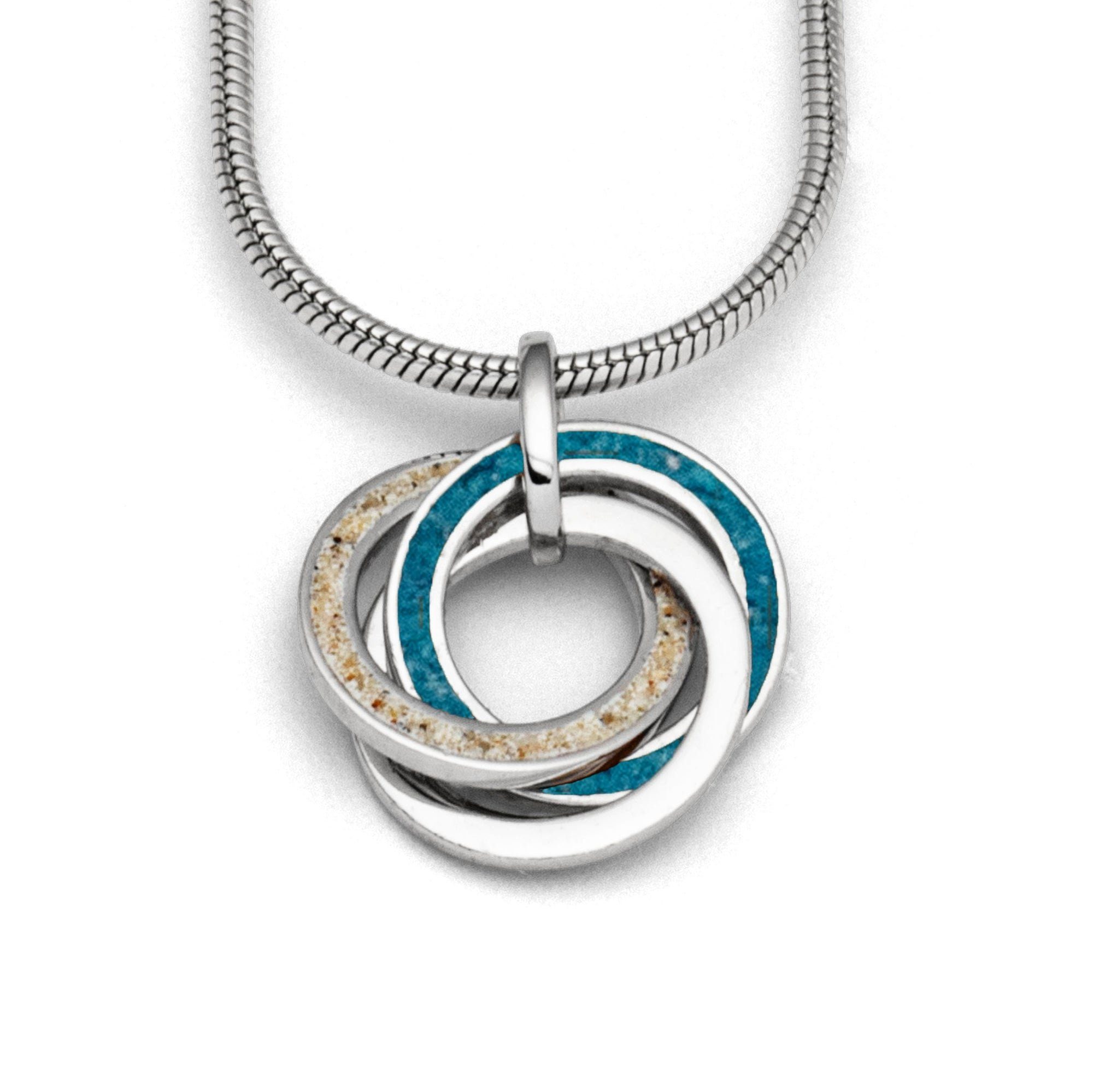 Kettenanhänger DUR Schmuck: Anhänger "Marina 2.0" blauer Steinsand P3899