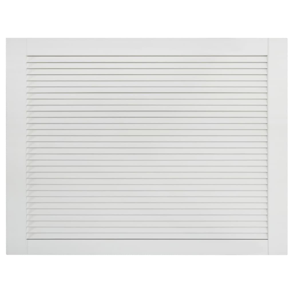 vidaXL Schranktür Schranktür Lamellen-Design Weiß 39,5x59,4 cm Massivholz Kiefer (1 St)