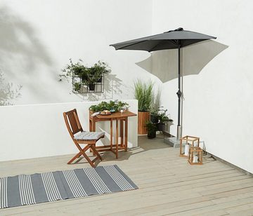 BURI Gartenstuhl 2x Balkonstühle 85cm Gartenstühle Akazie Holz Klappstuhl Holzstühle