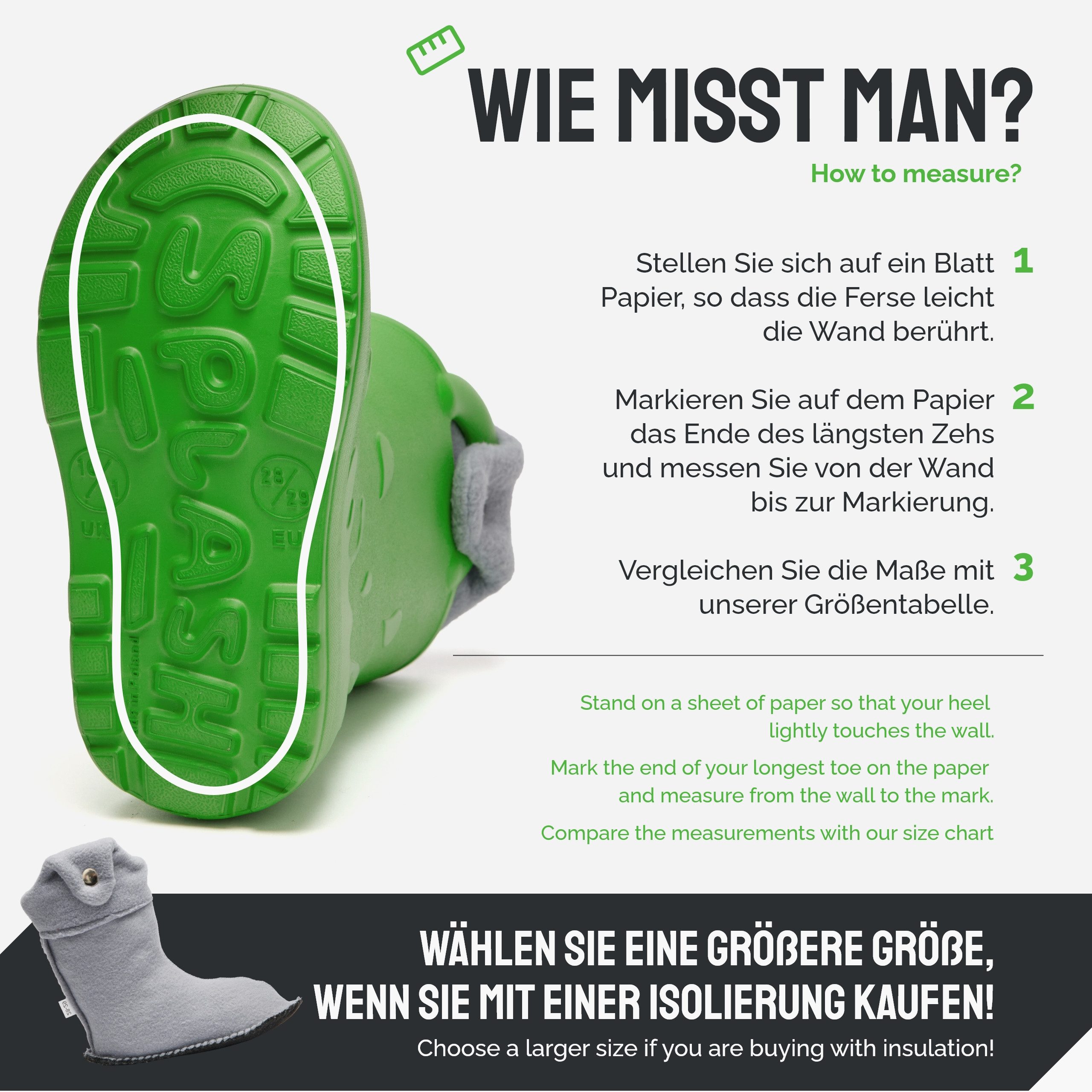 Ladeheid x Camminare Kinder aus leichtem EVA warm gefüttert mit Griff LA-CA-21 Gummistiefel