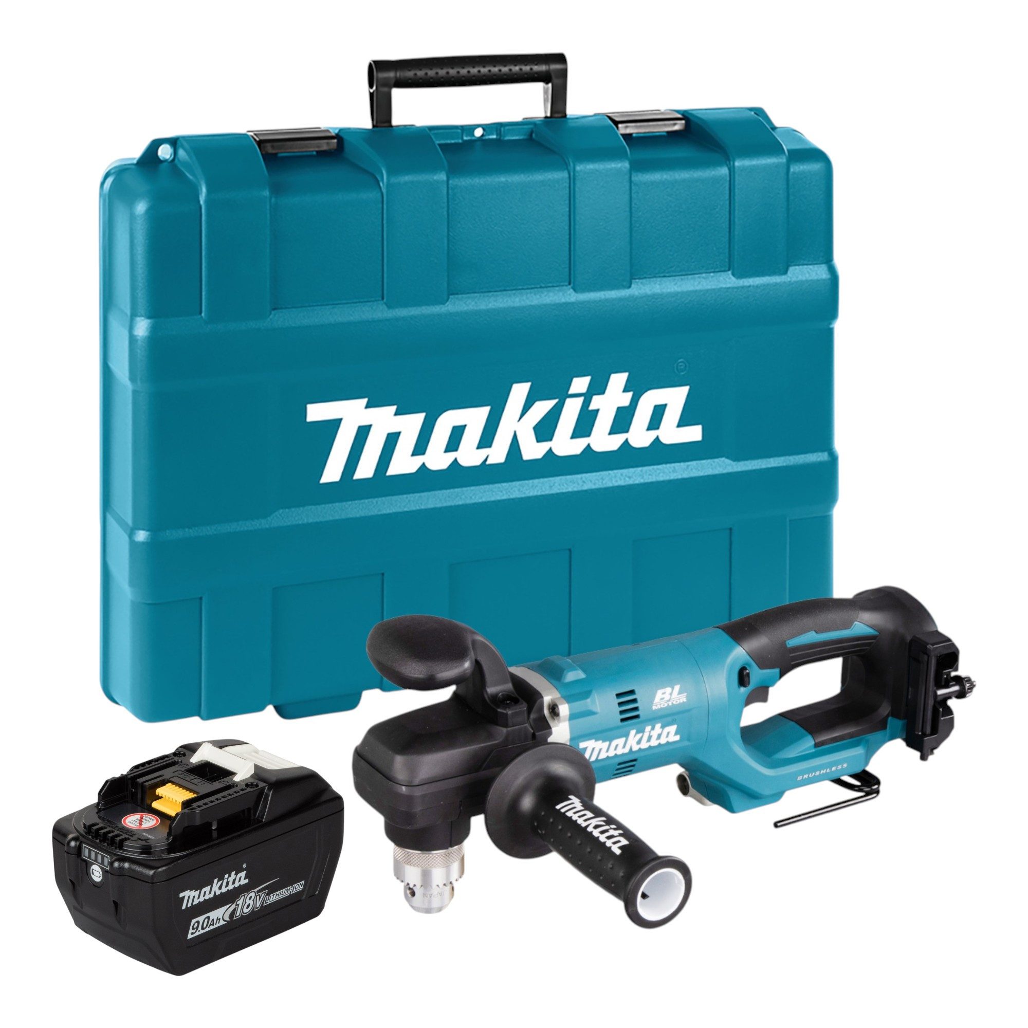 Makita Akku-Winkelbohrmaschine DDA 450 ZK Akku Winkelbohrmaschine 18 V 70 Nm Brushless