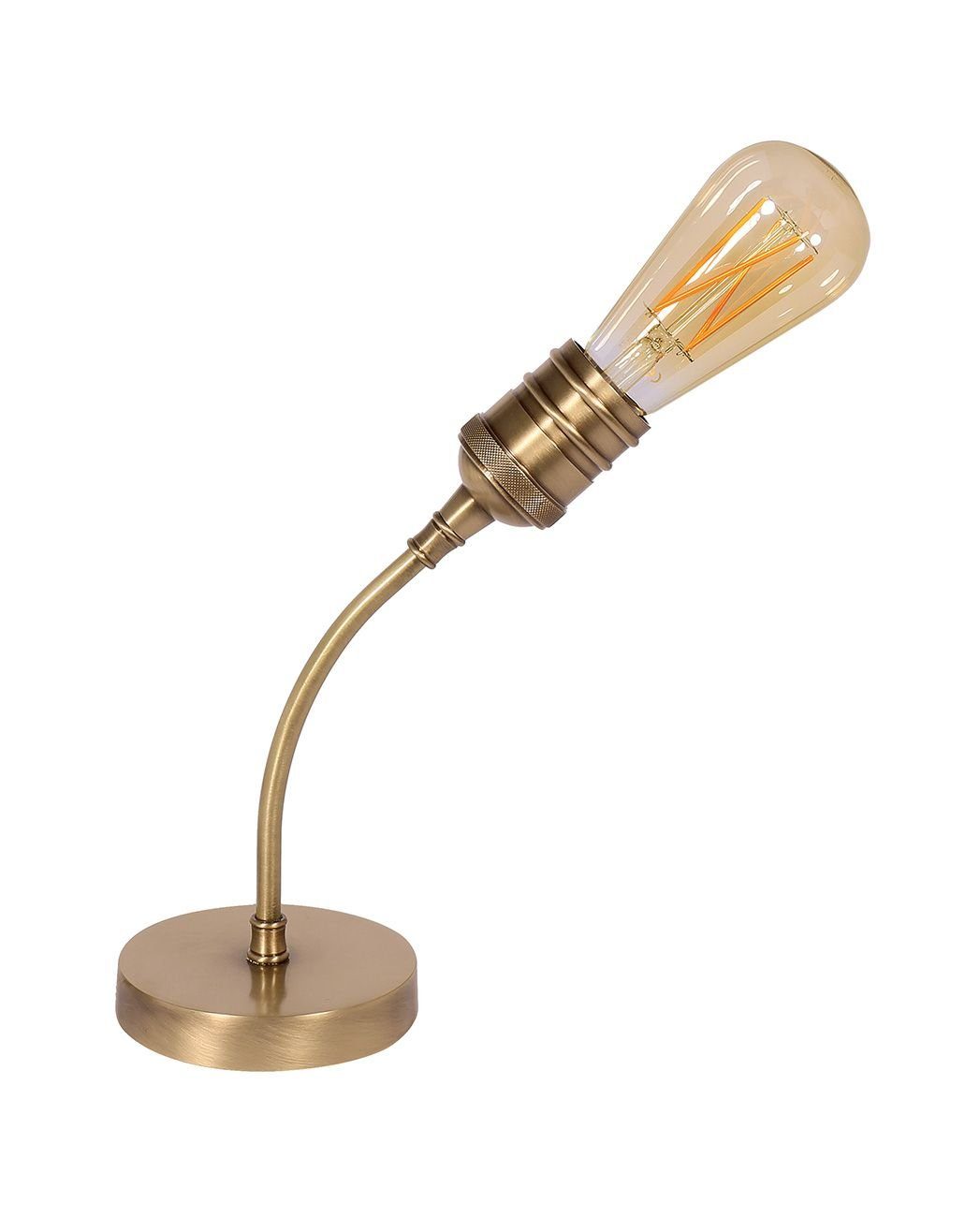 Licht-Erlebnisse Schreibtischlampe »LIGHT BULB«, Tischlampe aus Messing mit  LED E27 helles Bronze Schreibtisch Premium online kaufen | OTTO