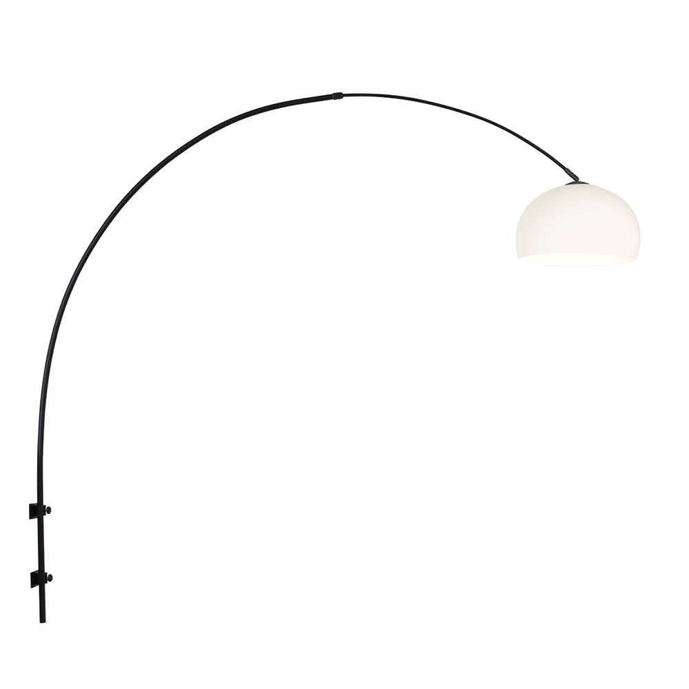 Steinhauer LIGHTING Wandleuchte, Wandleuchte Bogenleuchte Wandlampe schwarz weiß verstellbar E27 L 160