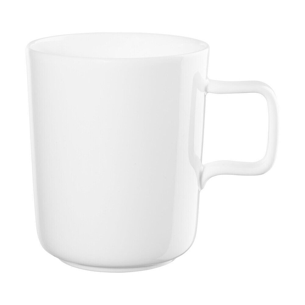 ASA SELECTION Becher Henkelbecher 0,35 l Oco, 1-tlg., Fine Bone China, Henkelbecher, Ø8,6cm, Fine Bone China, Weiß
