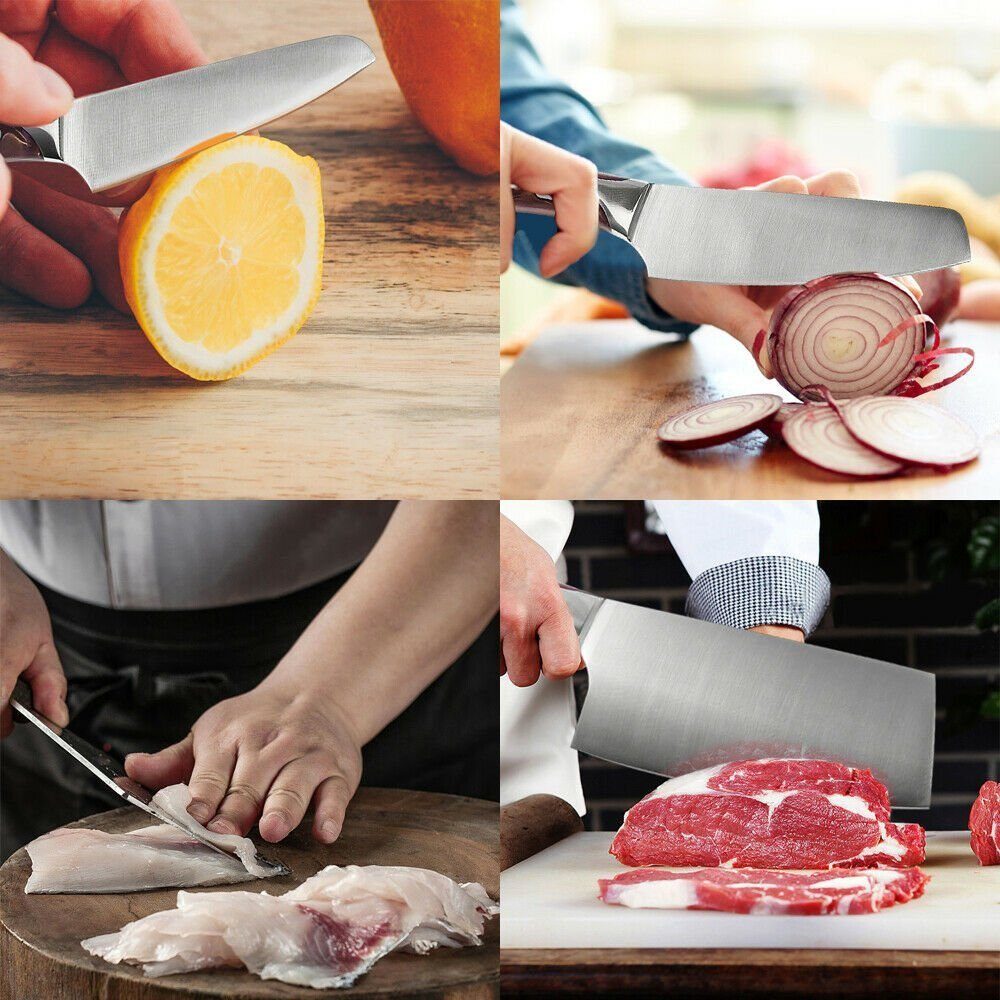 Edelstahl Coisini Messer-Set 3-tlg) (set, 3tlg.Küchenmesser Obstmesser Messer-Set Kochmesser Set