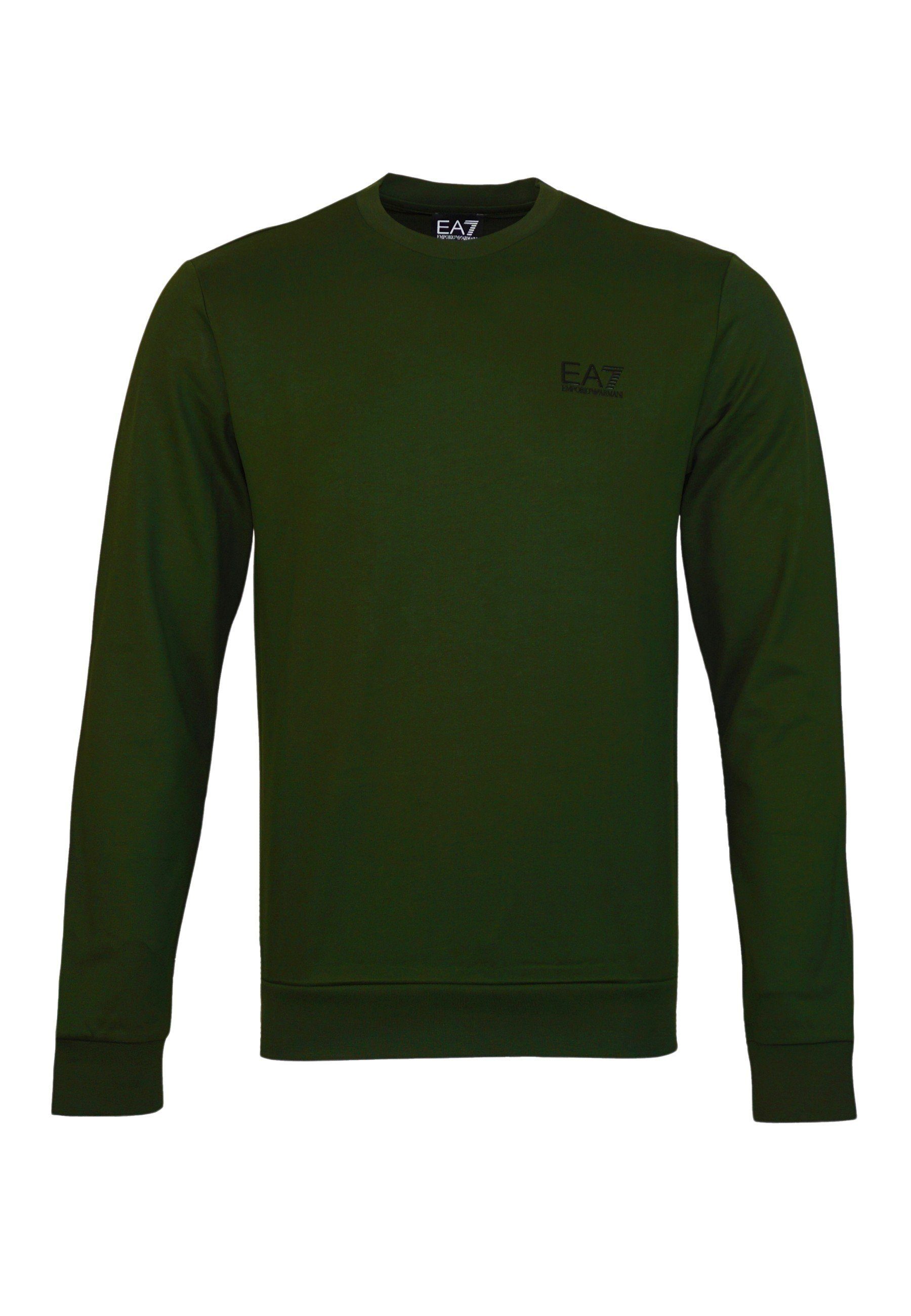 Emporio Armani Sweatshirt Pullover Core Identity Sweatshirt mit Rundhals (1-tlg) grün