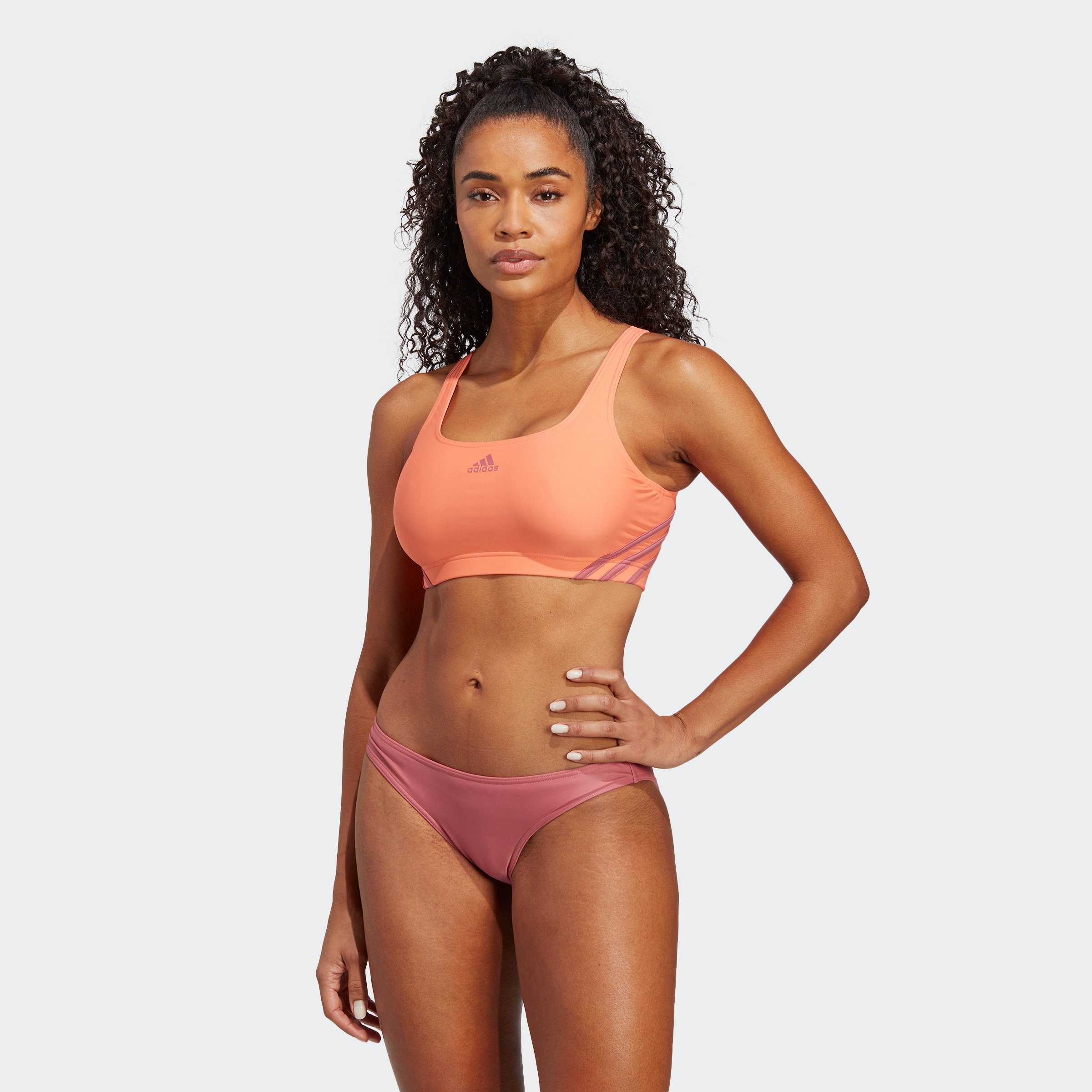 Performance SPORTY Coral adidas / Fusion Fusion / Pink Bustier-Bikini Strata 3S BIK Coral